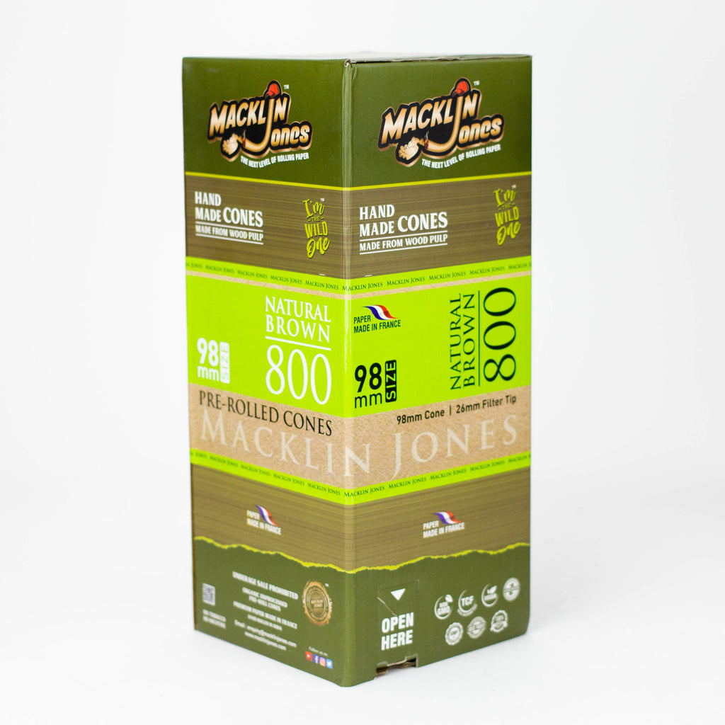 Macklin Jones - Natural Brown 98 mm Size Pre-Rolled cones Tower 800