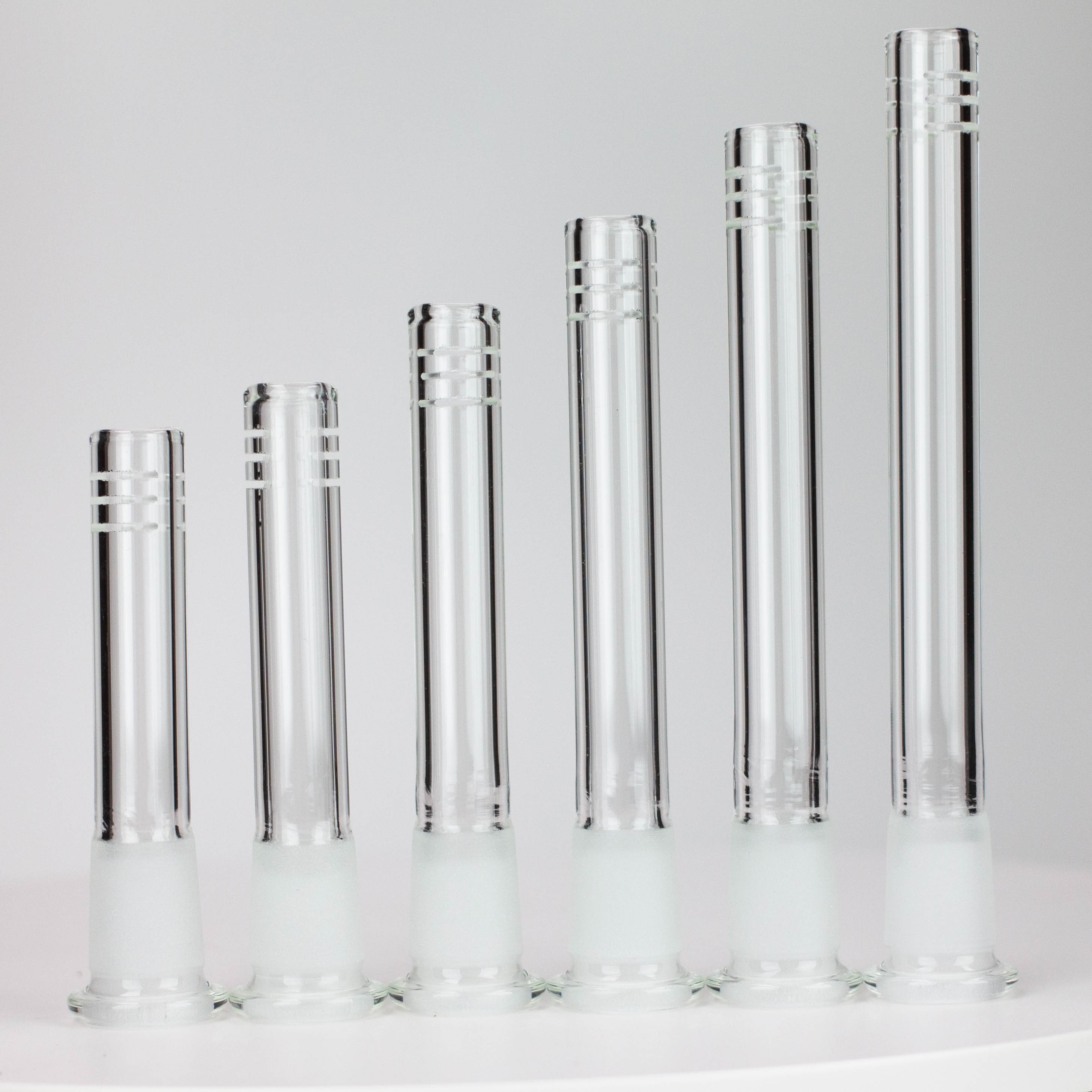 Glass Slitted Glass Diffuser Downstem Pack of 3