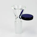 ZGlass bowl with  color round handle Pack of 3