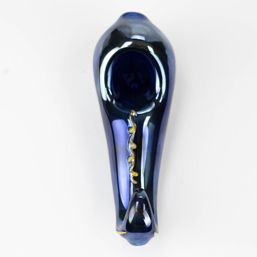 5.5" Electroplated Metallic Shoe glass pipe