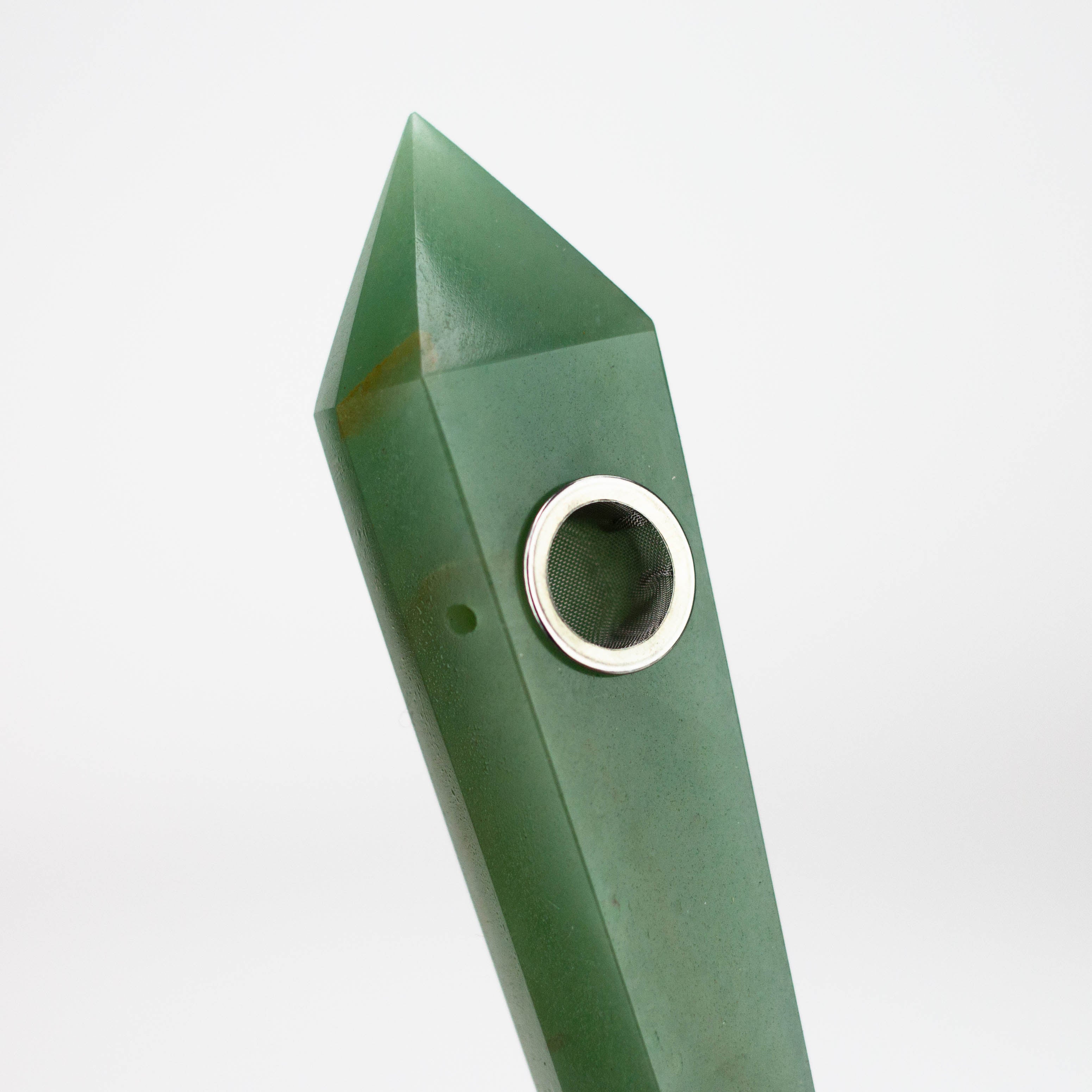 Acid Secs | Green Adventurine Crystal Pipe with Choke