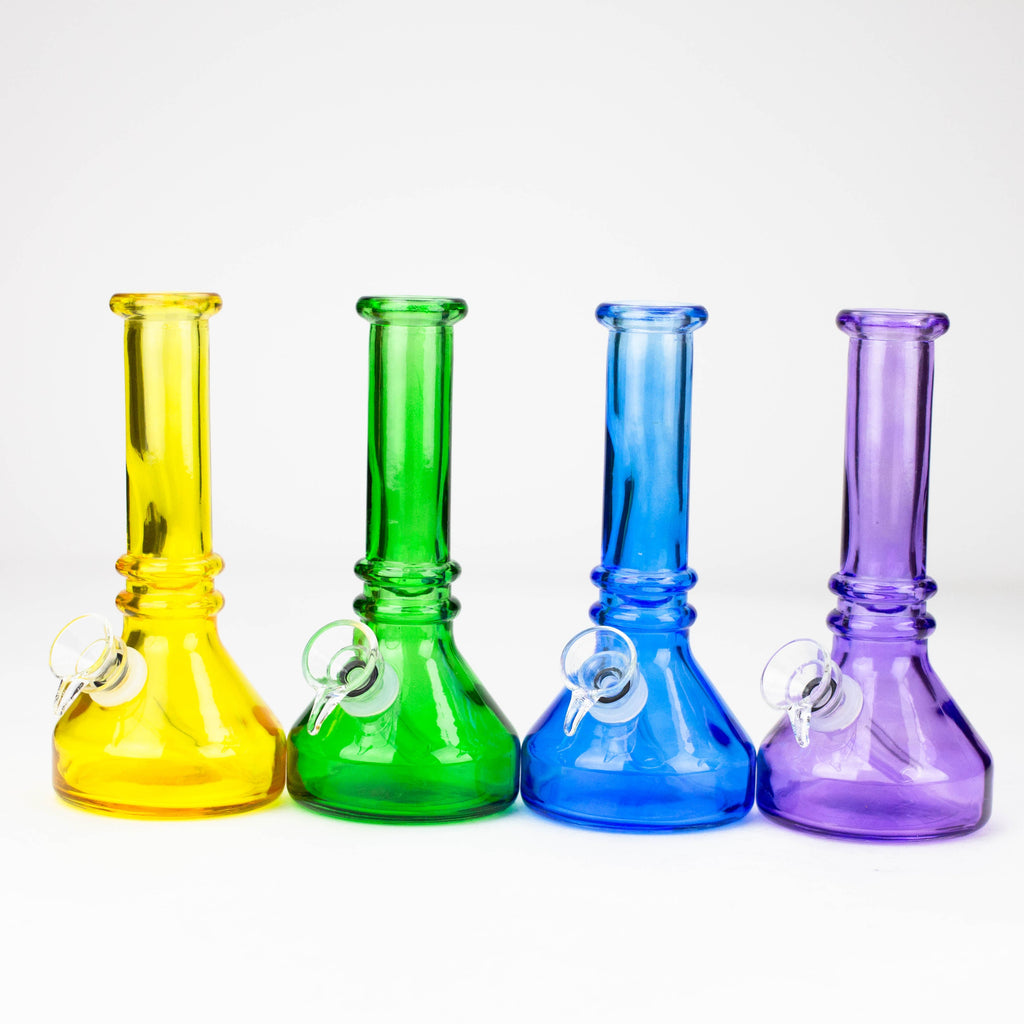 6" heavy color soft glass water bong ( HX4001 )