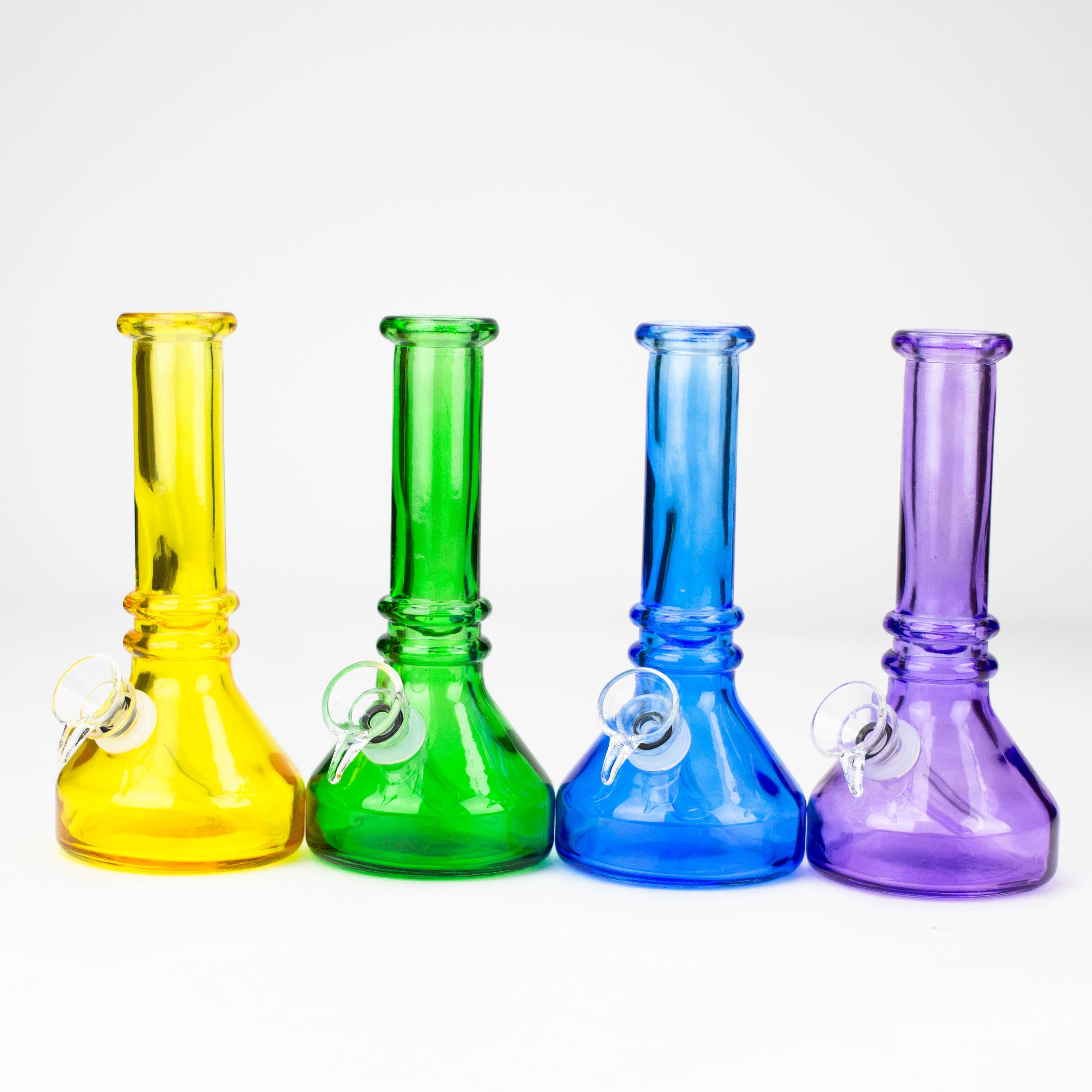 6" heavy color soft glass water bong ( HX4001 )