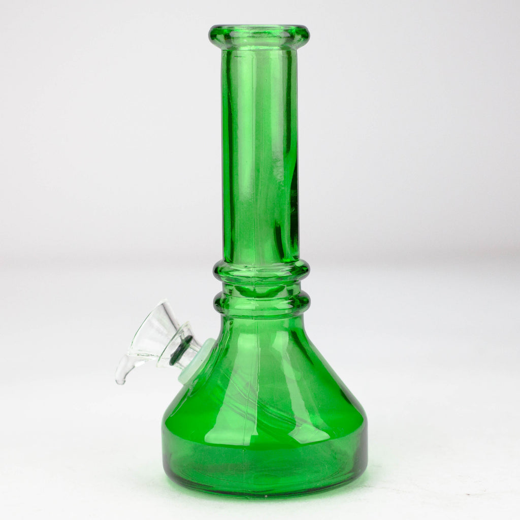 6" heavy color soft glass water bong ( HX4001 )