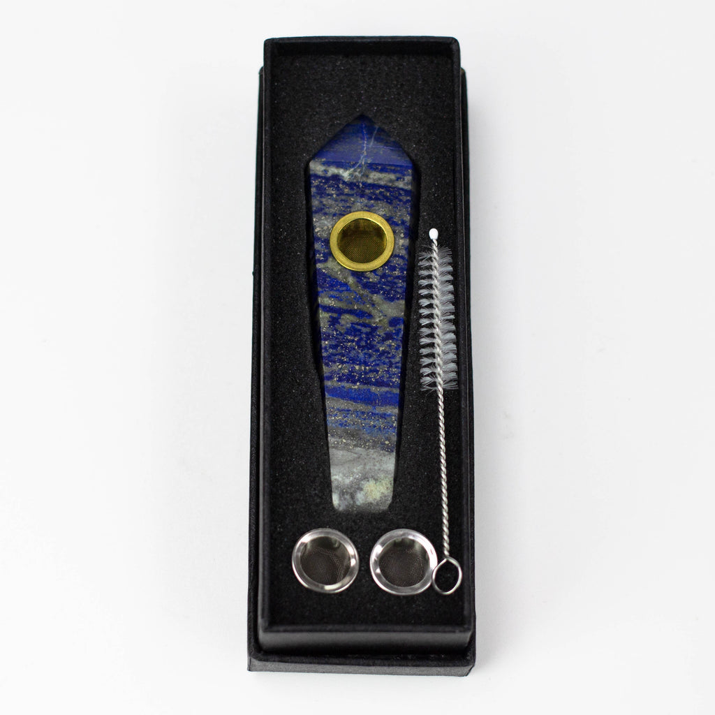 Acid Secs | Lapis Lazuli Crystal Pipe with Choke