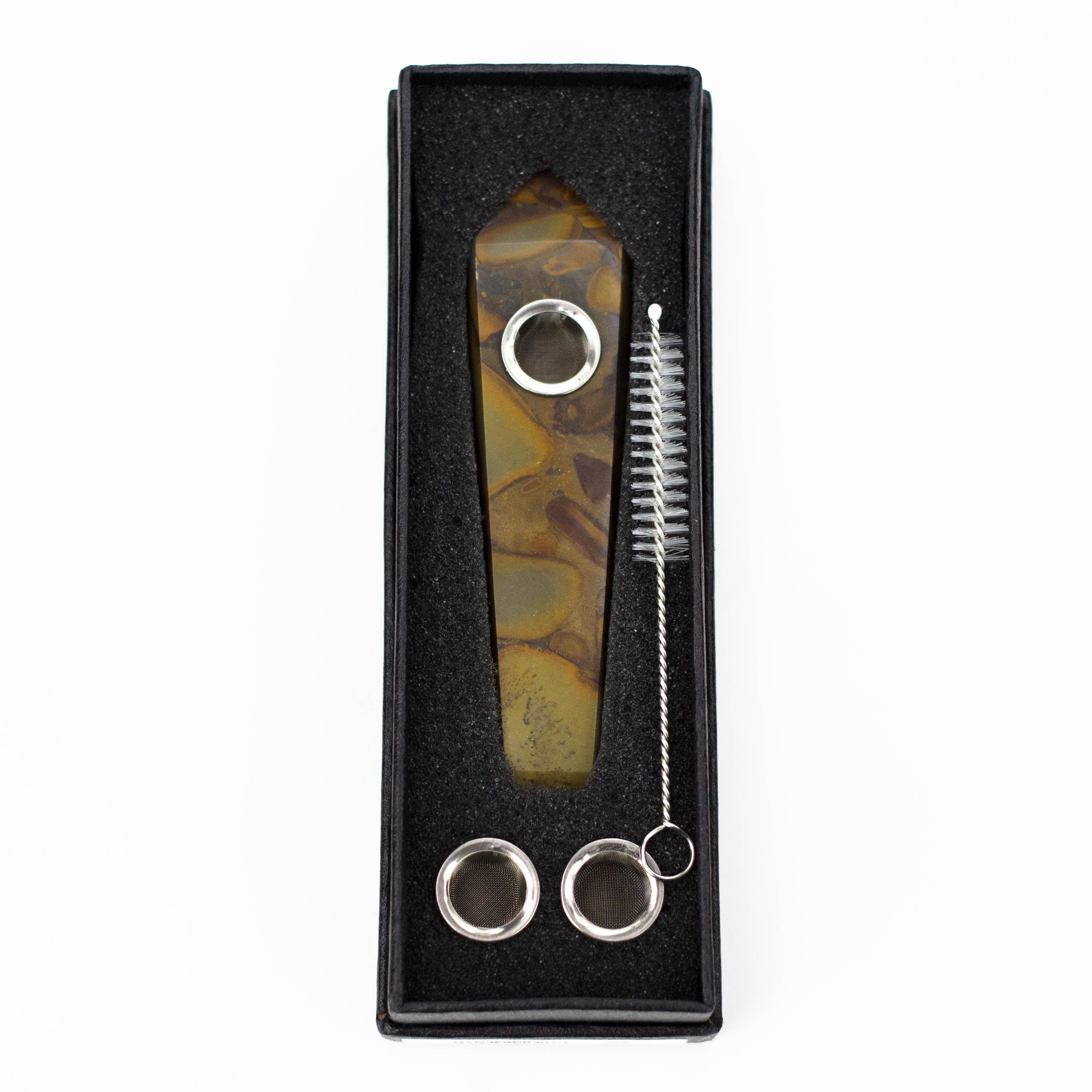 Acid Secs | Apophyllite Stone Crystal Pipe with Choke