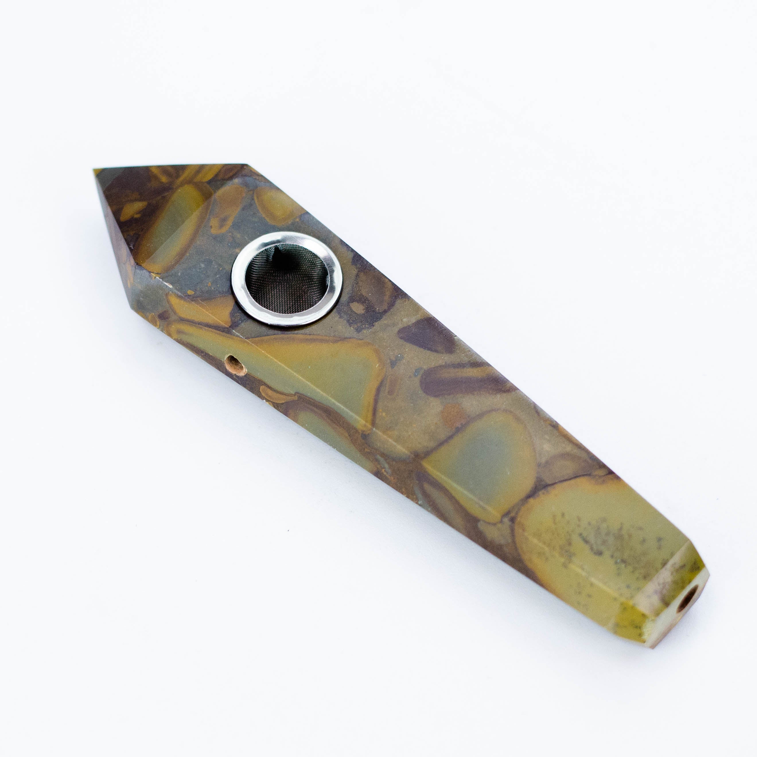 Acid Secs | Apophyllite Stone Crystal Pipe with Choke