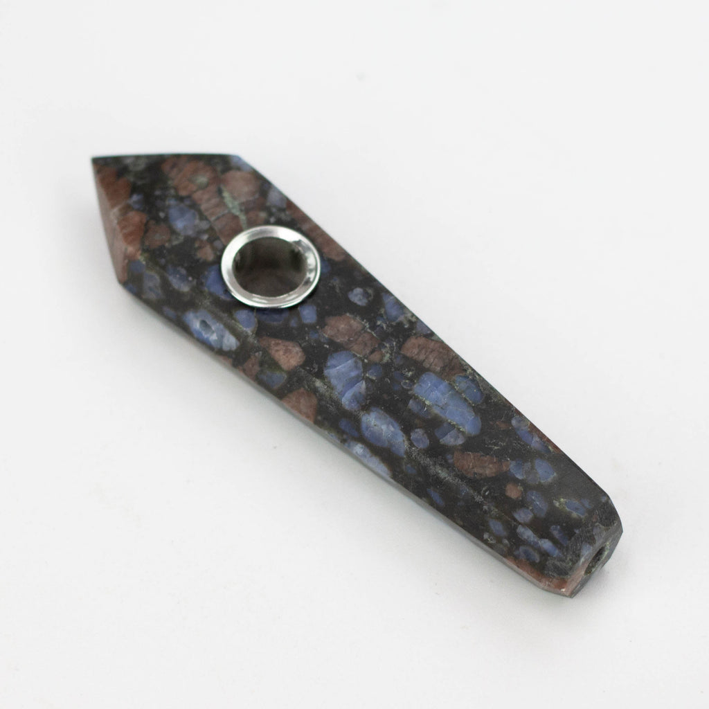 Acid Secs | Glaucophane Crystal Pipe with Choke