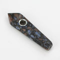 Acid Secs | Glaucophane Crystal Pipe with Choke