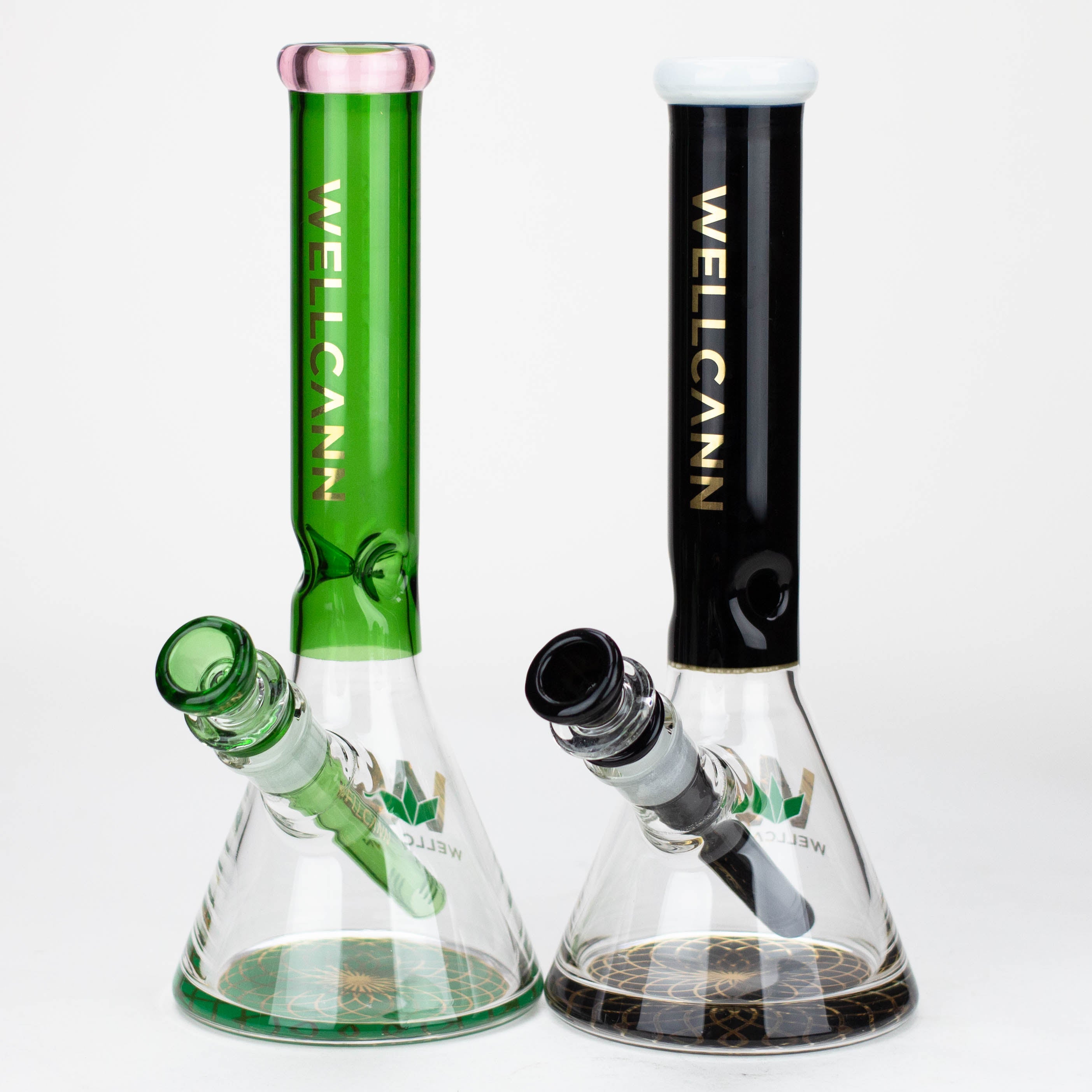 Wellcann | 10" Coloured Glass Beaker Bong with Wide Mouth
