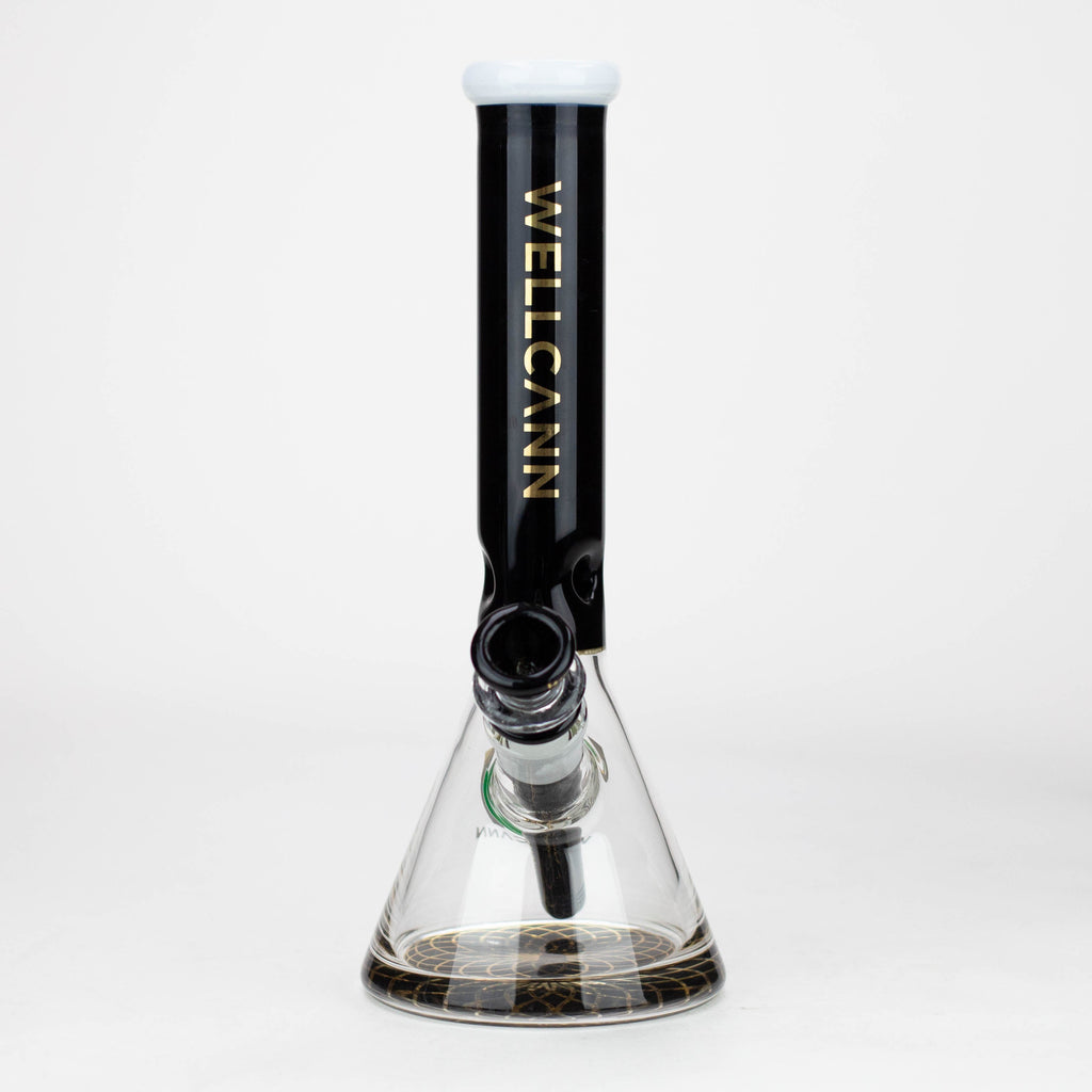 Wellcann | 10" Coloured Glass Beaker Bong with Wide Mouth