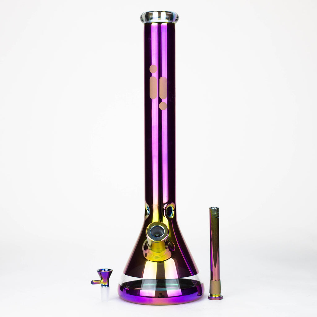 Infyniti | 18" 7 mm Metallic glass water bong [GP2004]