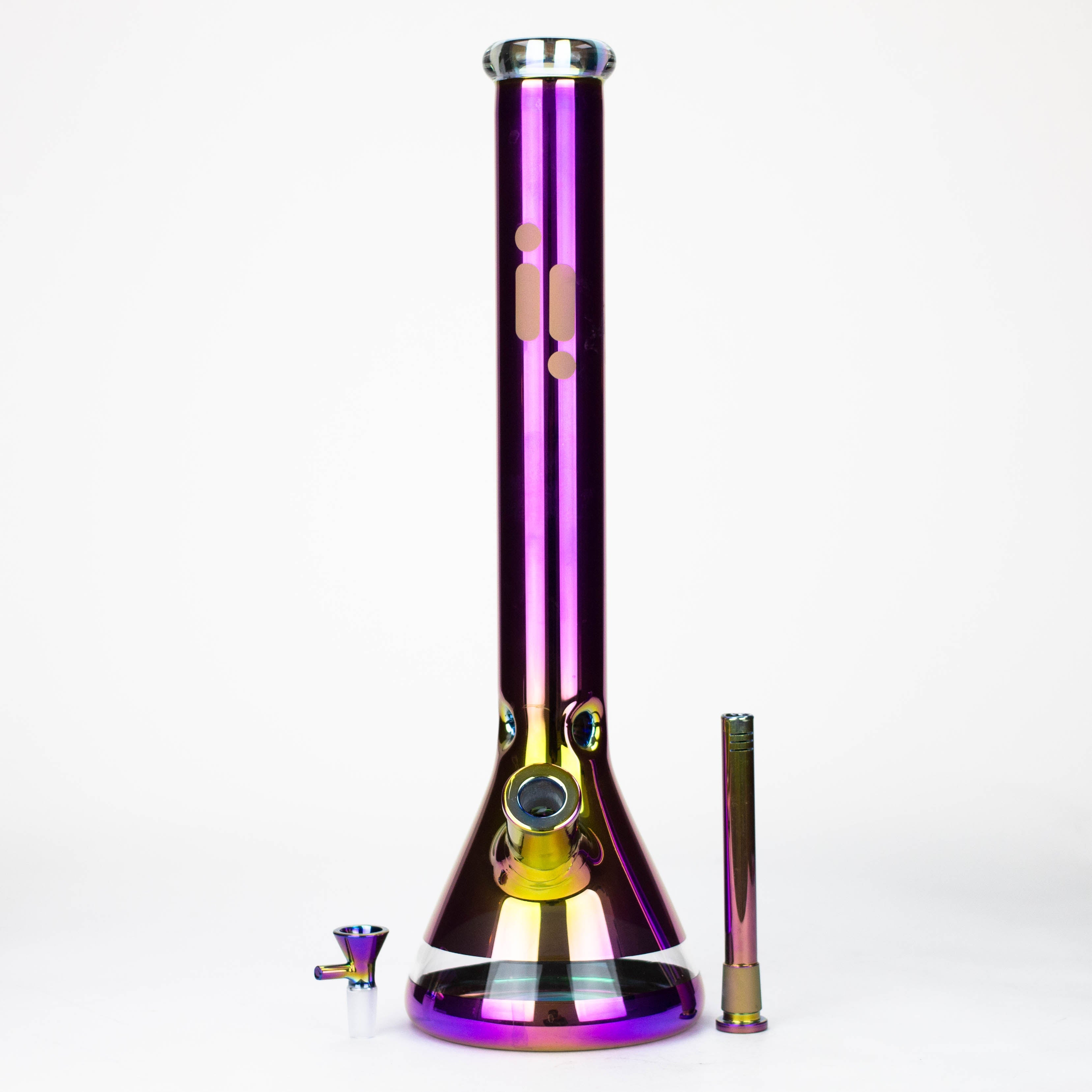 Infyniti | 18" 7 mm Metallic glass water bong [GP2004]