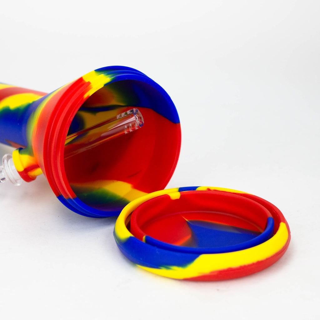 12" Assorted color Silicone detachable beaker water bong