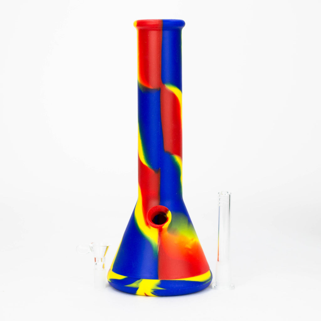 12" Assorted color Silicone detachable beaker water bong