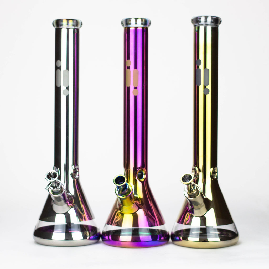 Infyniti | 18" 7 mm Metallic glass water bong [GP2004]