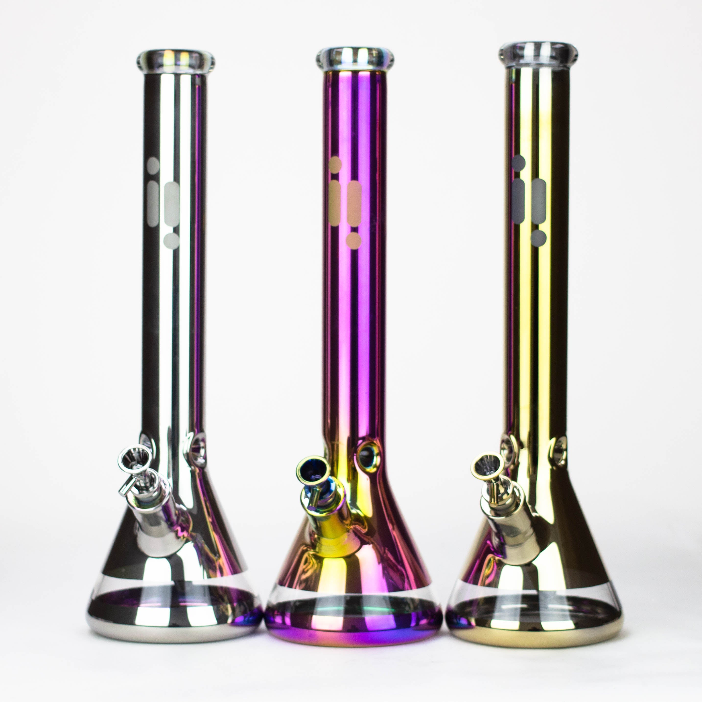 Infyniti | 18" 7 mm Metallic glass water bong [GP2004]