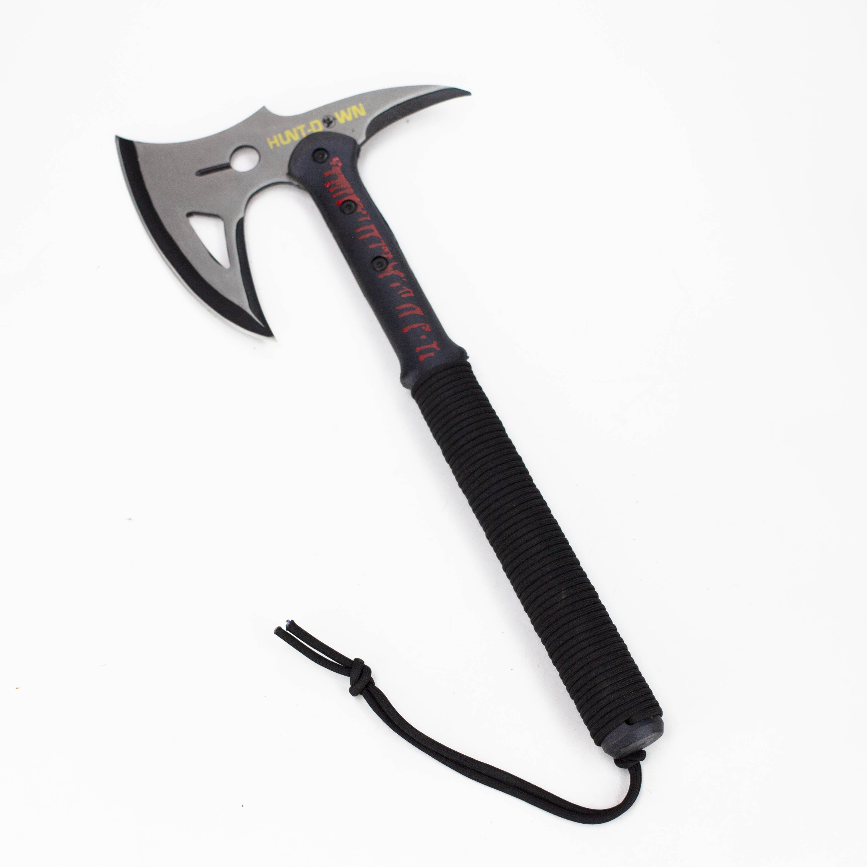 Hunt-Down | 16" Black Hard Plastic Handle Tactical Axe [8246]