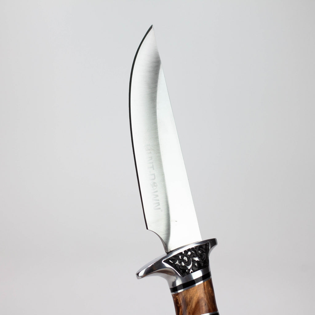 Hunt-Down | 10" Fixed Blade Knife with engraved Handle and Sheath [9114]