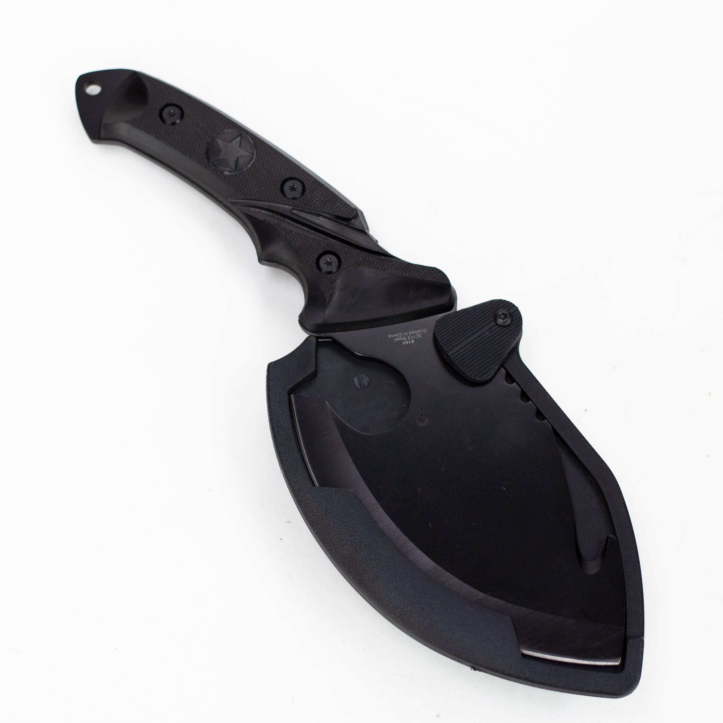 Defender-Xtream | 10" Black Skinner Knife with Sheath [6164]