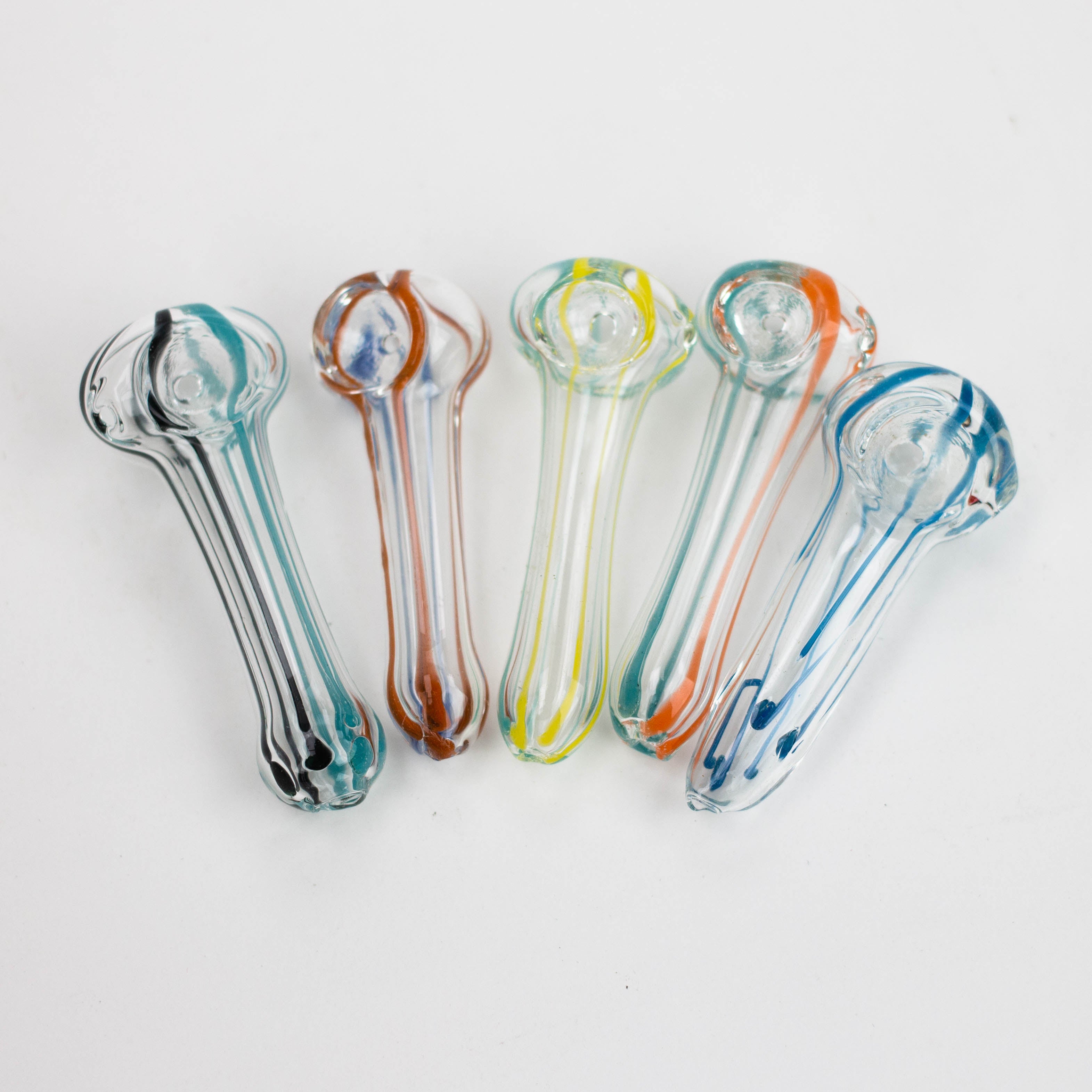 2.5” Assorted design Soft glass hand pipe Jar of 110