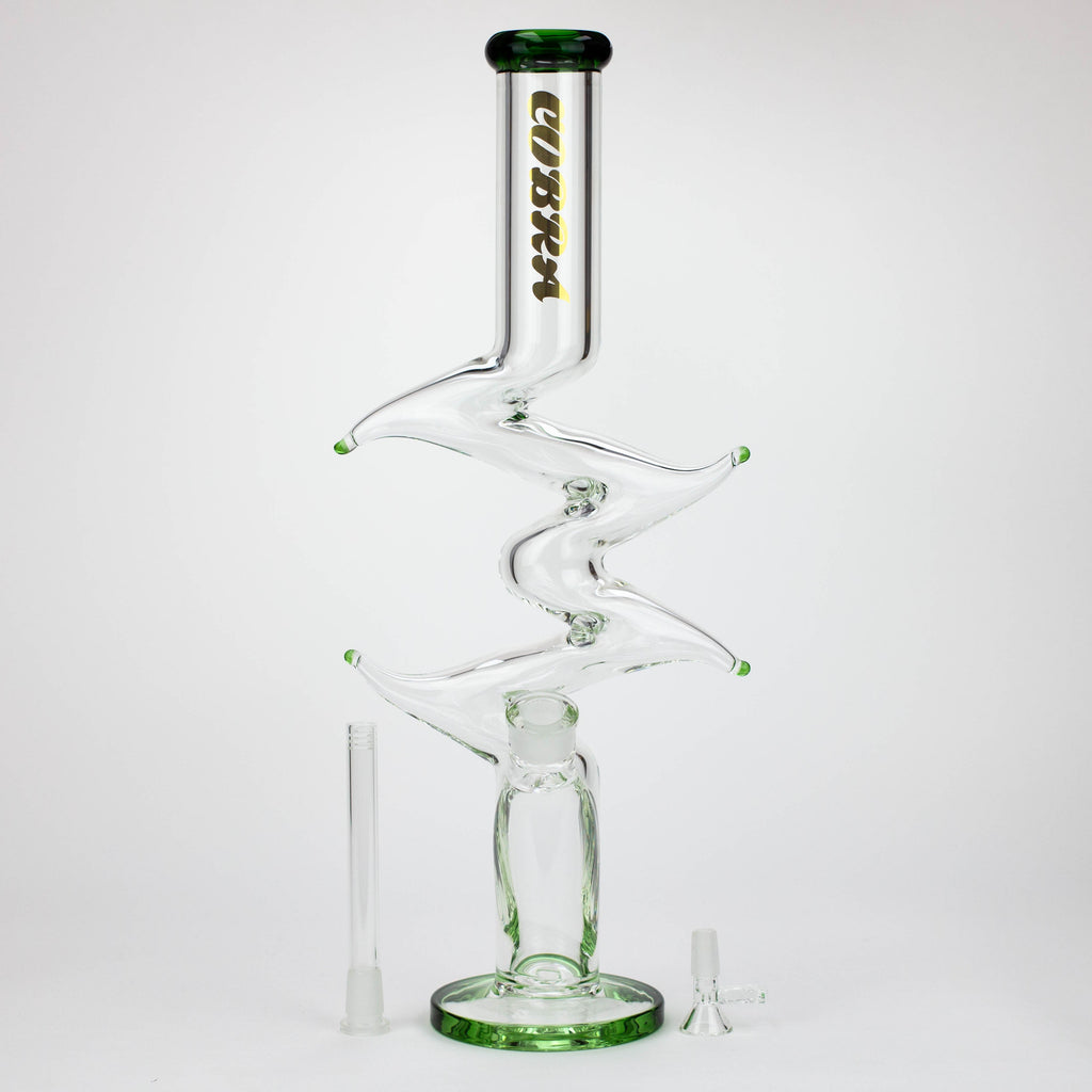 COBRA | 19" Zig-zag glass water bong