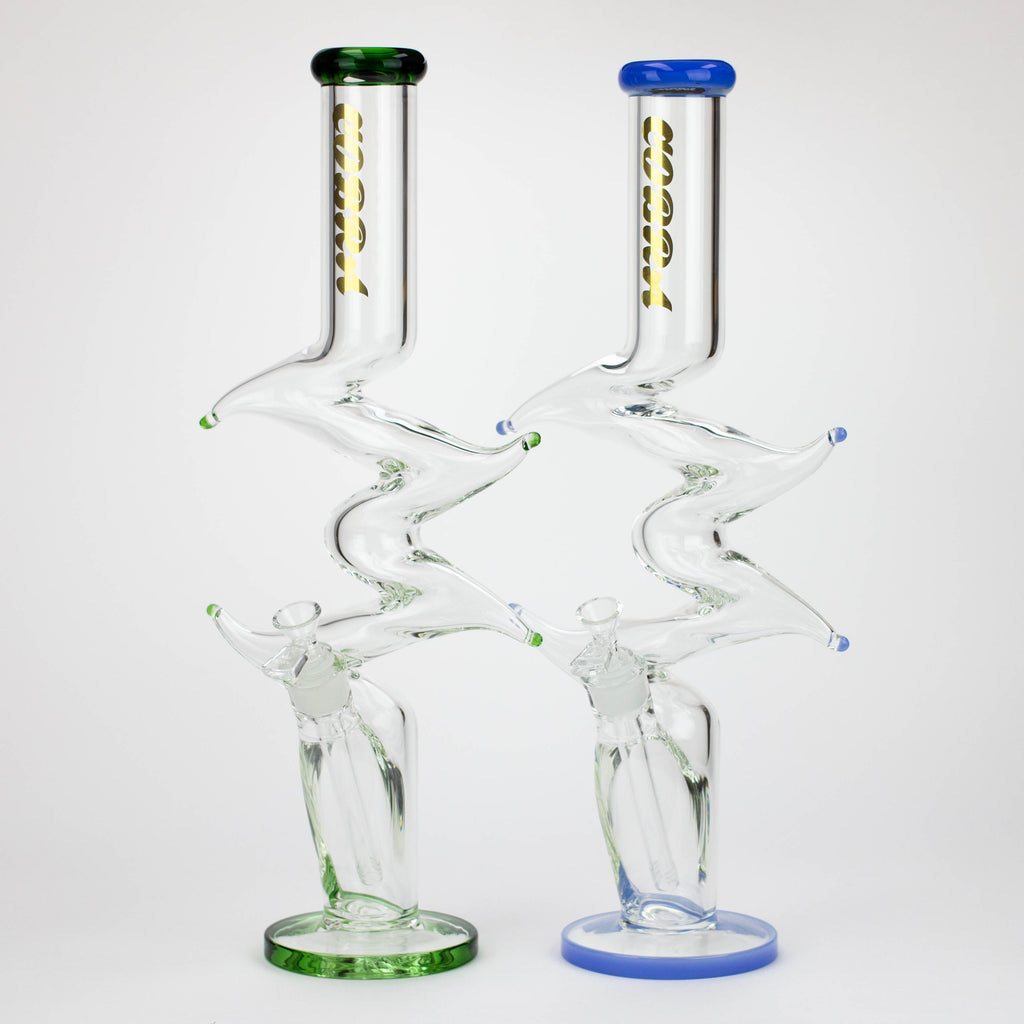 COBRA | 19" Zig-zag glass water bong