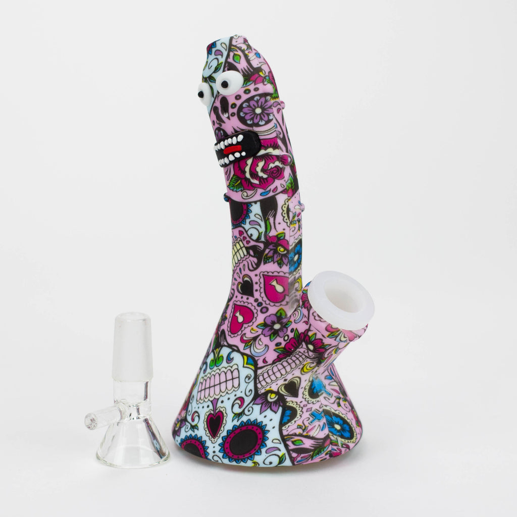 6" Pickel Shaped Mini Silicone Bong [7050161B]