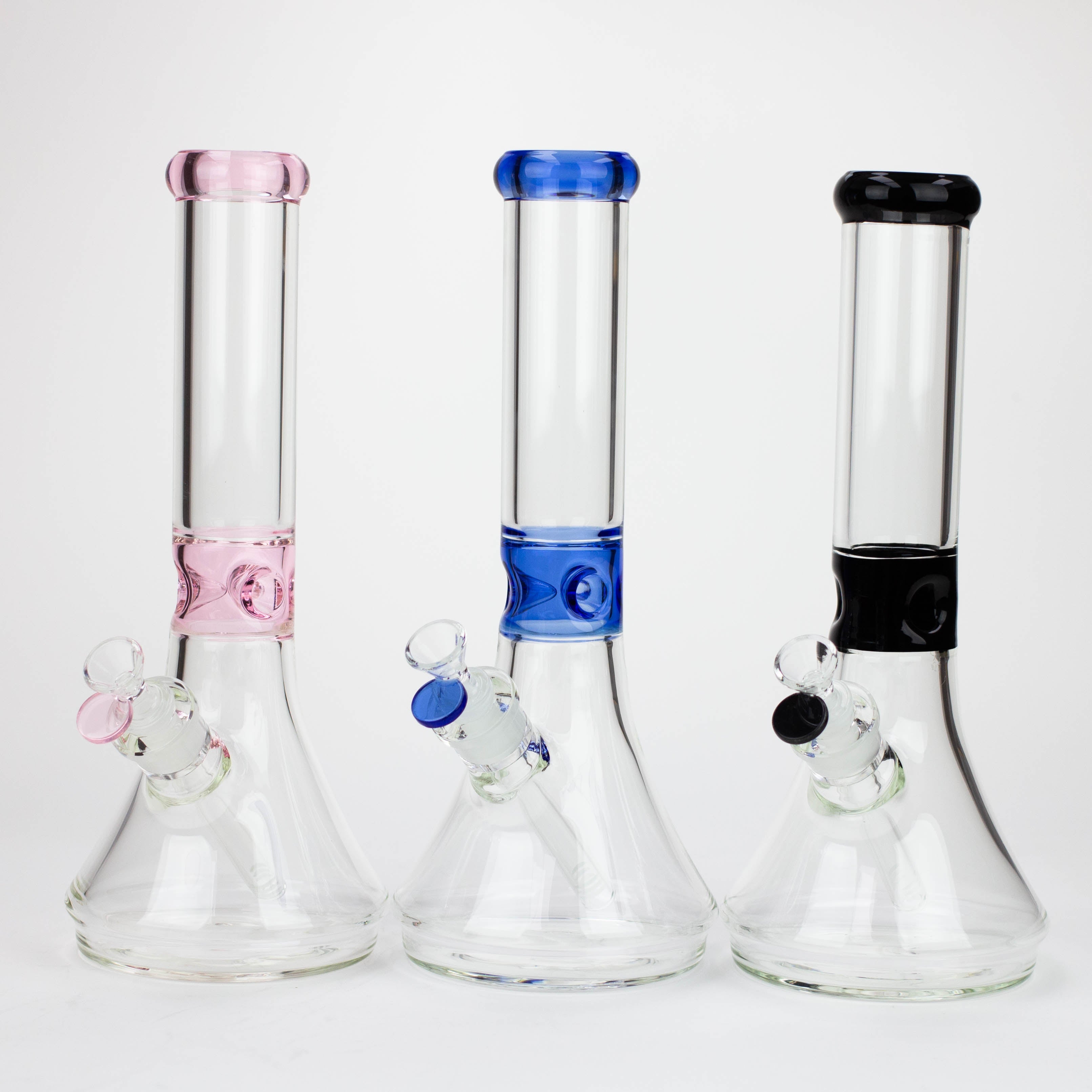 Z14" Color accented 7 mm glass water bong [BH92x]