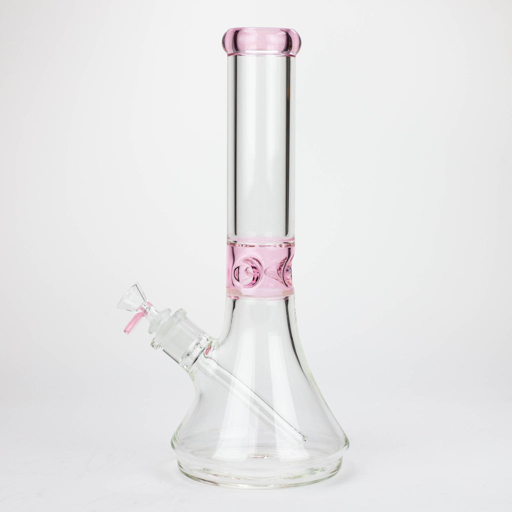 Z14" Color accented 7 mm glass water bong [BH92x]