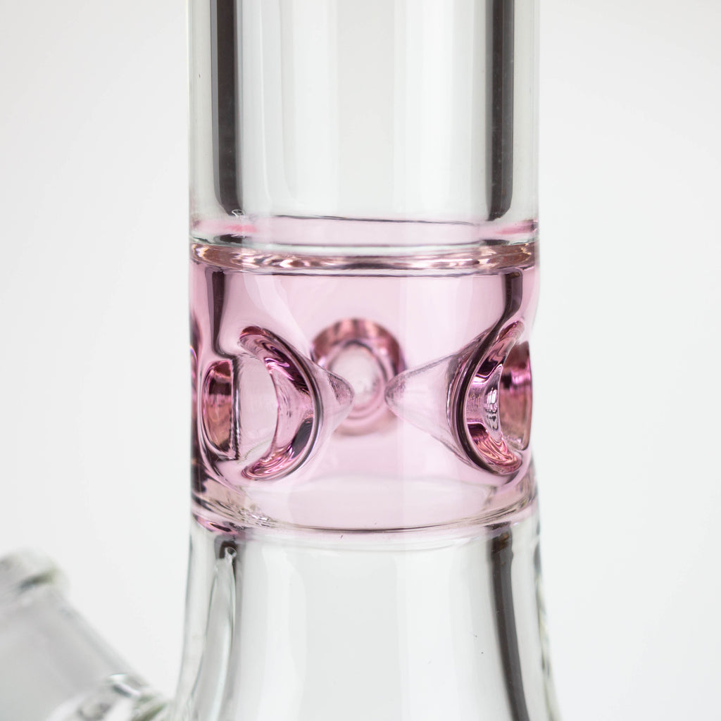 Z14" Color accented 7 mm glass water bong [BH92x]