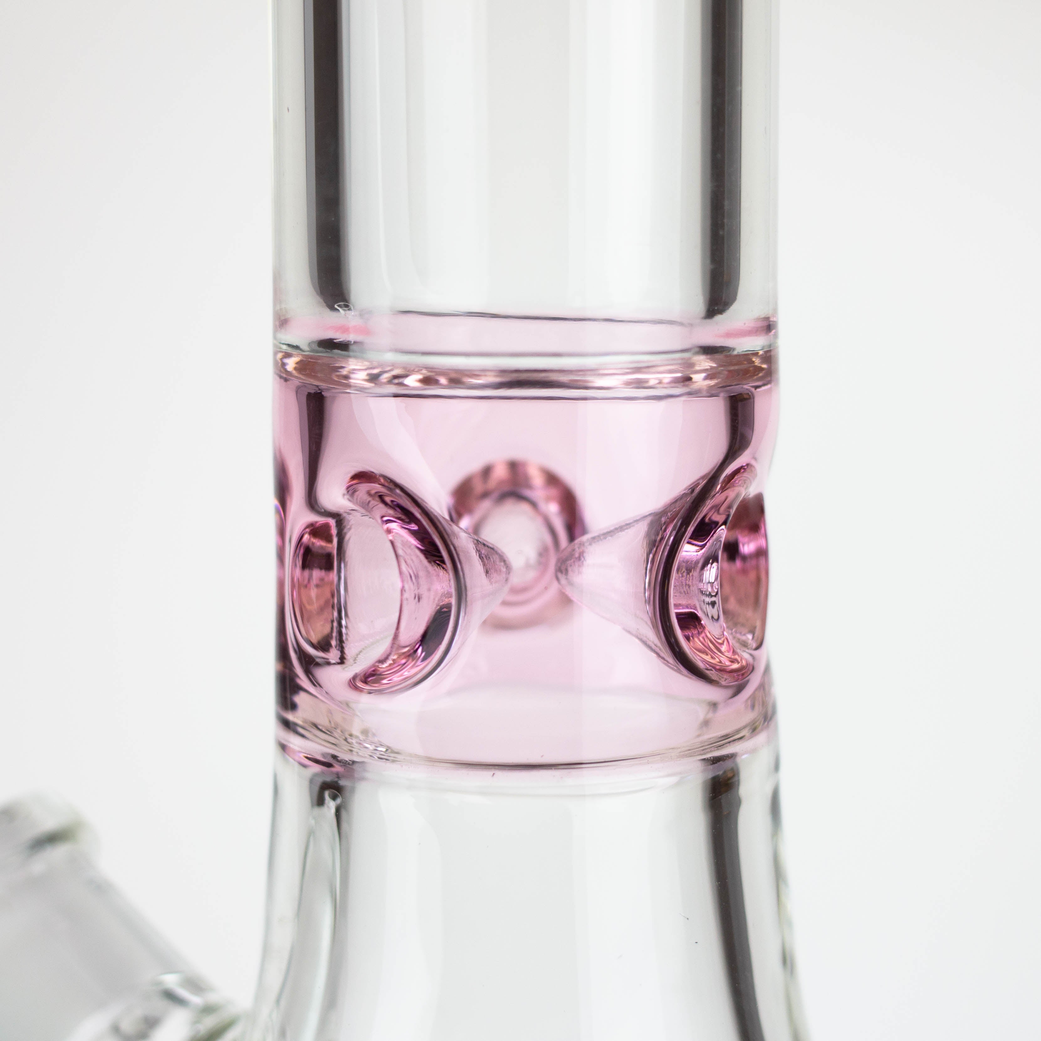 Z14" Color accented 7 mm glass water bong [BH92x]