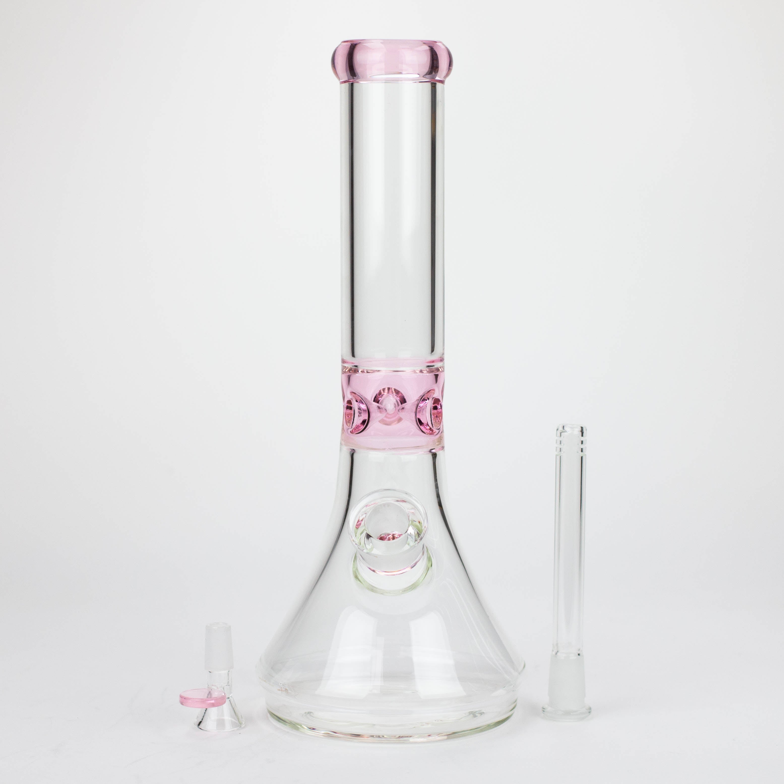Z14" Color accented 7 mm glass water bong [BH92x]