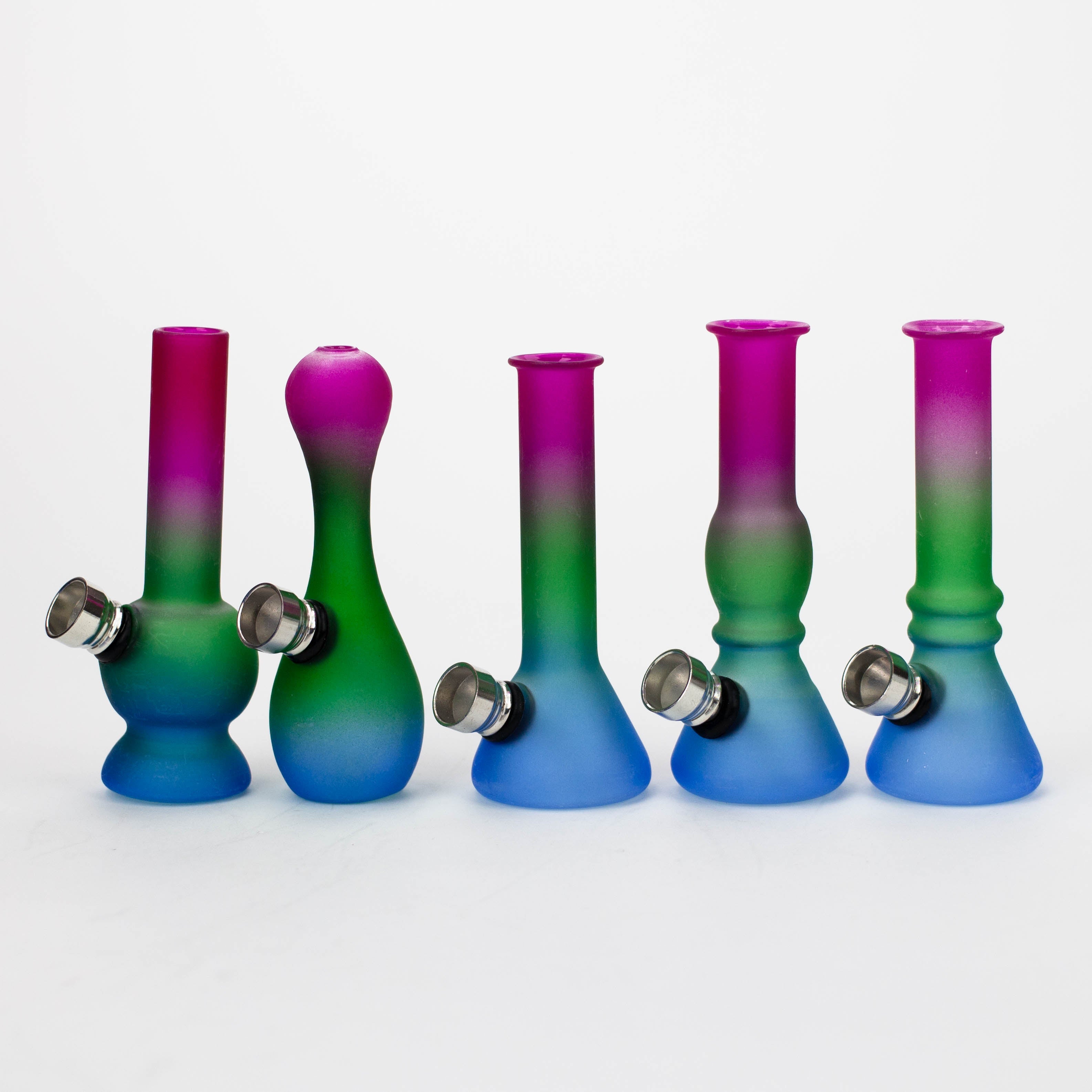 Z5" Three tones miniature glass bong Box of 12 [BG265]