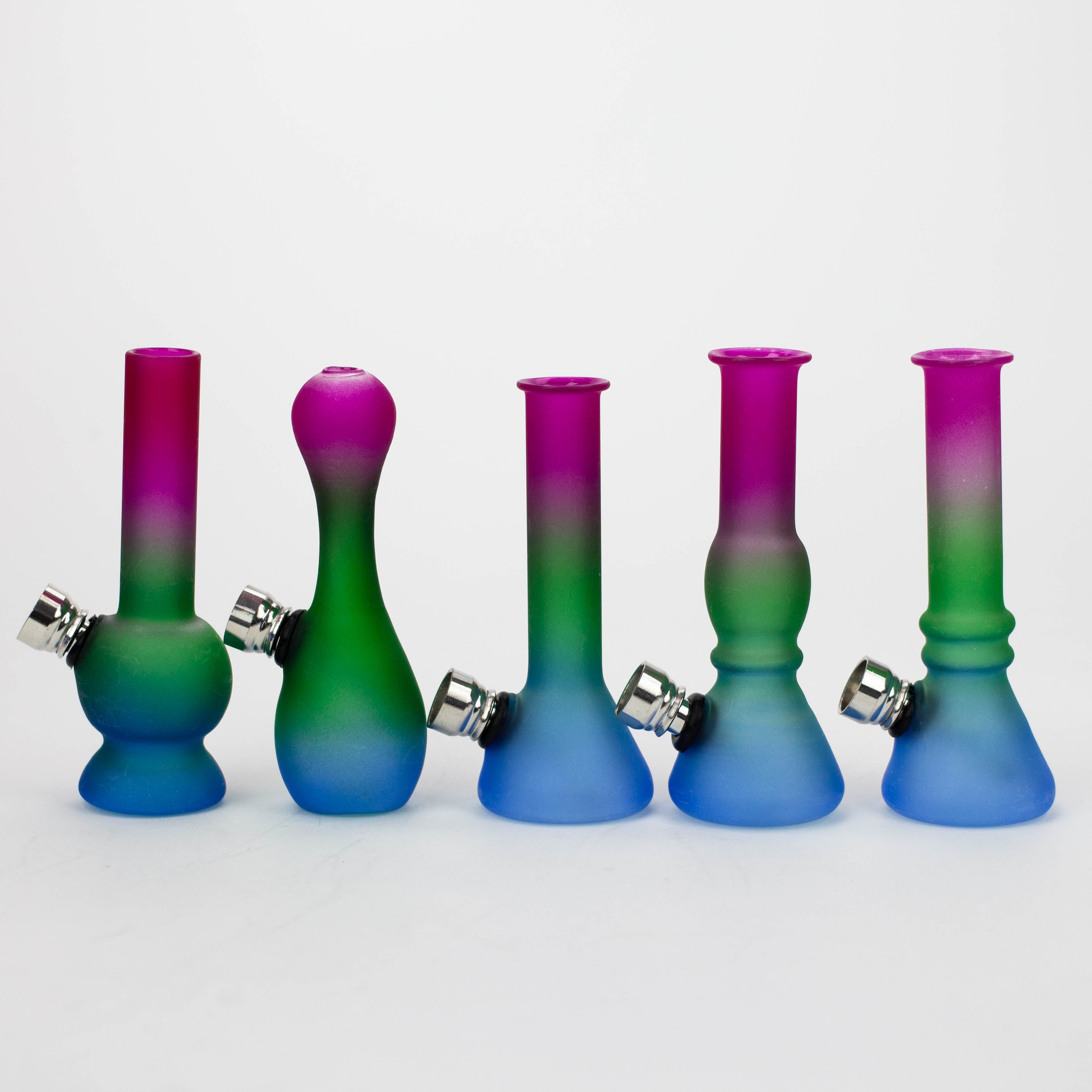 Z5" Three tones miniature glass bong Box of 12 [BG265]