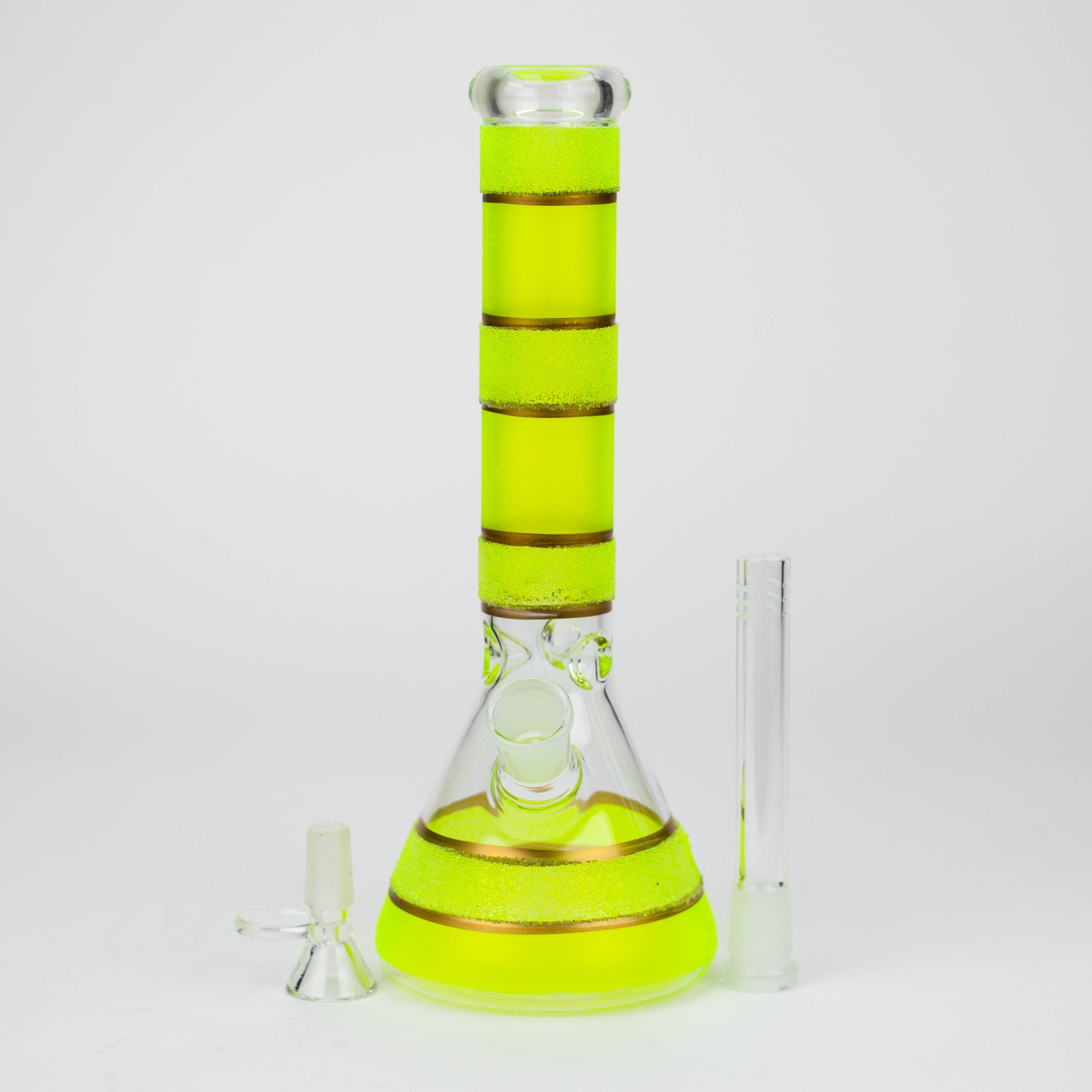 10" Yellow glass water bong [BH091]