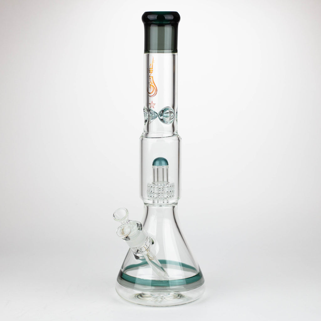 GENIE | 17" shower head percolator 7 mm glass water bong [GB20011]