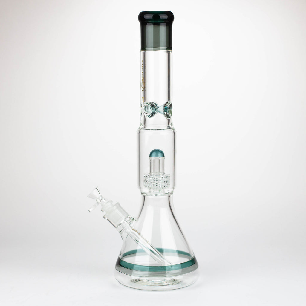 GENIE | 17" shower head percolator 7 mm glass water bong [GB20011]