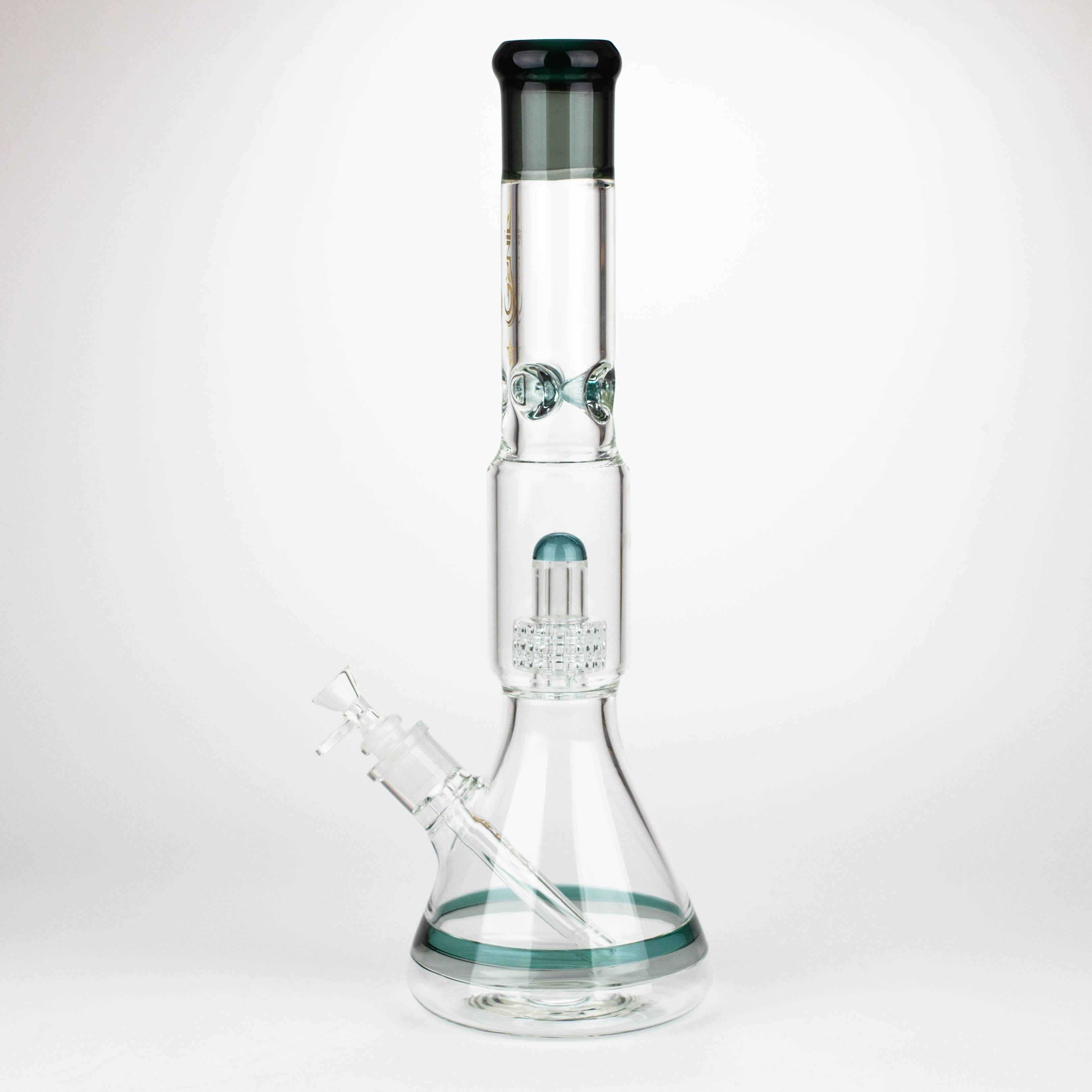 GENIE | 17" shower head percolator 7 mm glass water bong [GB20011]