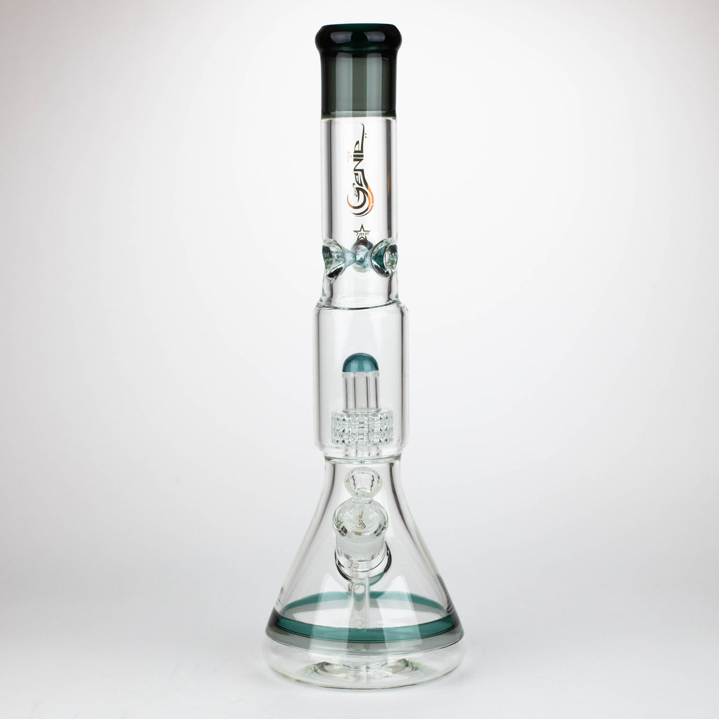 GENIE | 17" shower head percolator 7 mm glass water bong [GB20011]