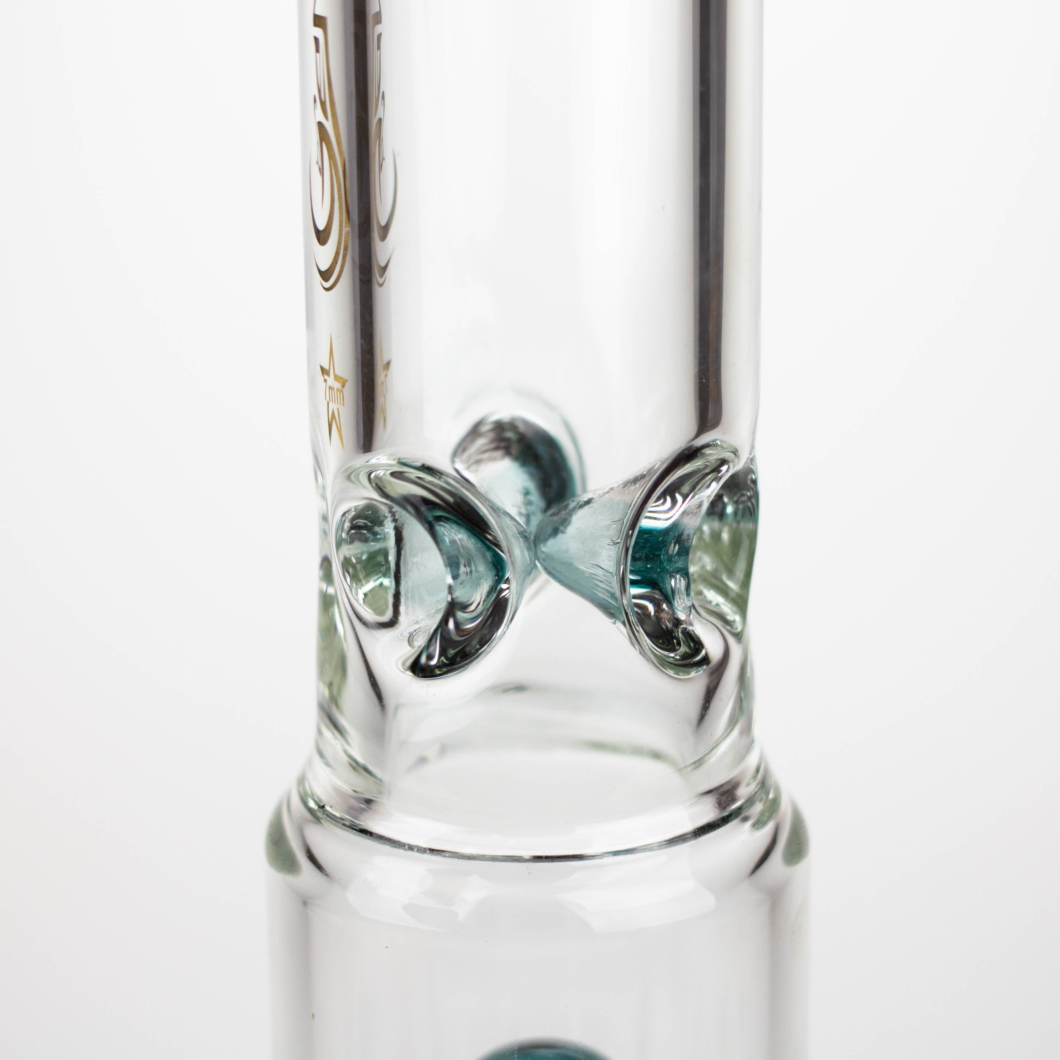 GENIE | 17" shower head percolator 7 mm glass water bong [GB20011]