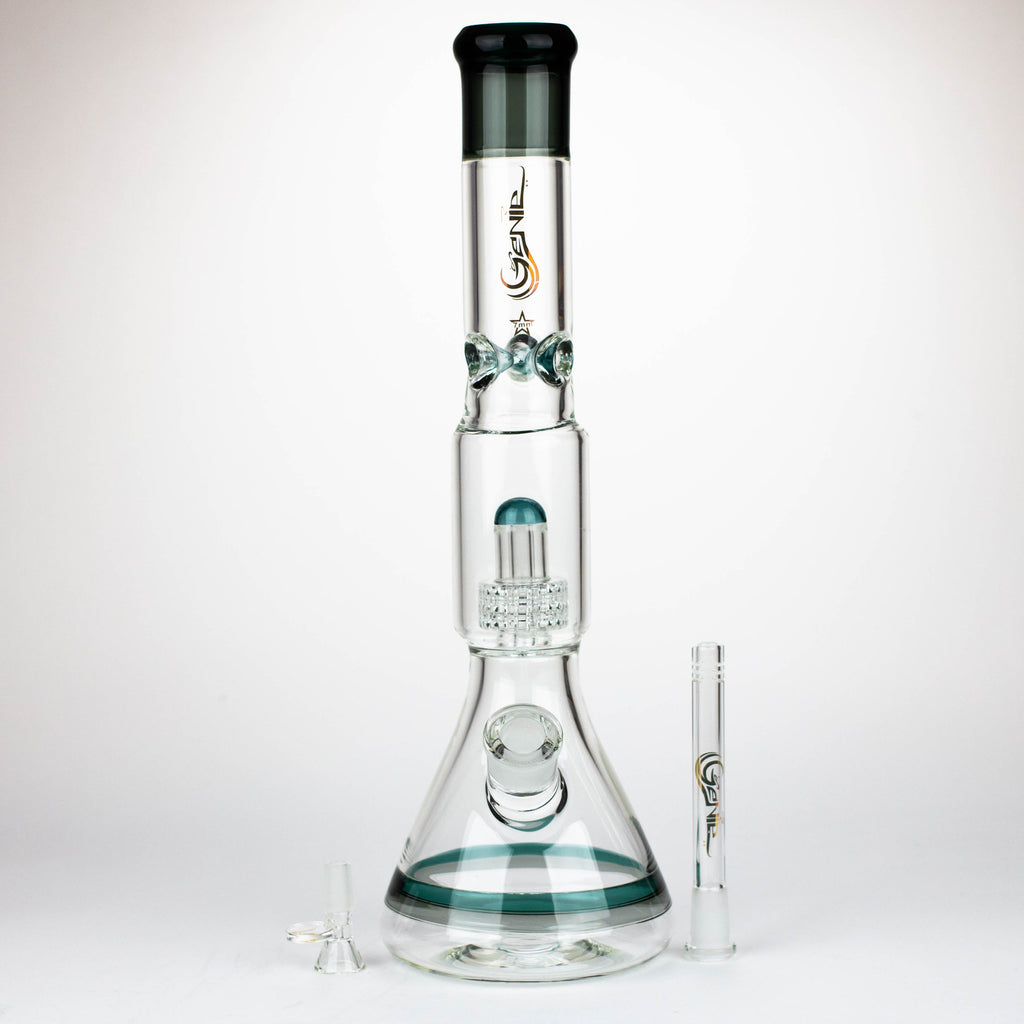 GENIE | 17" shower head percolator 7 mm glass water bong [GB20011]