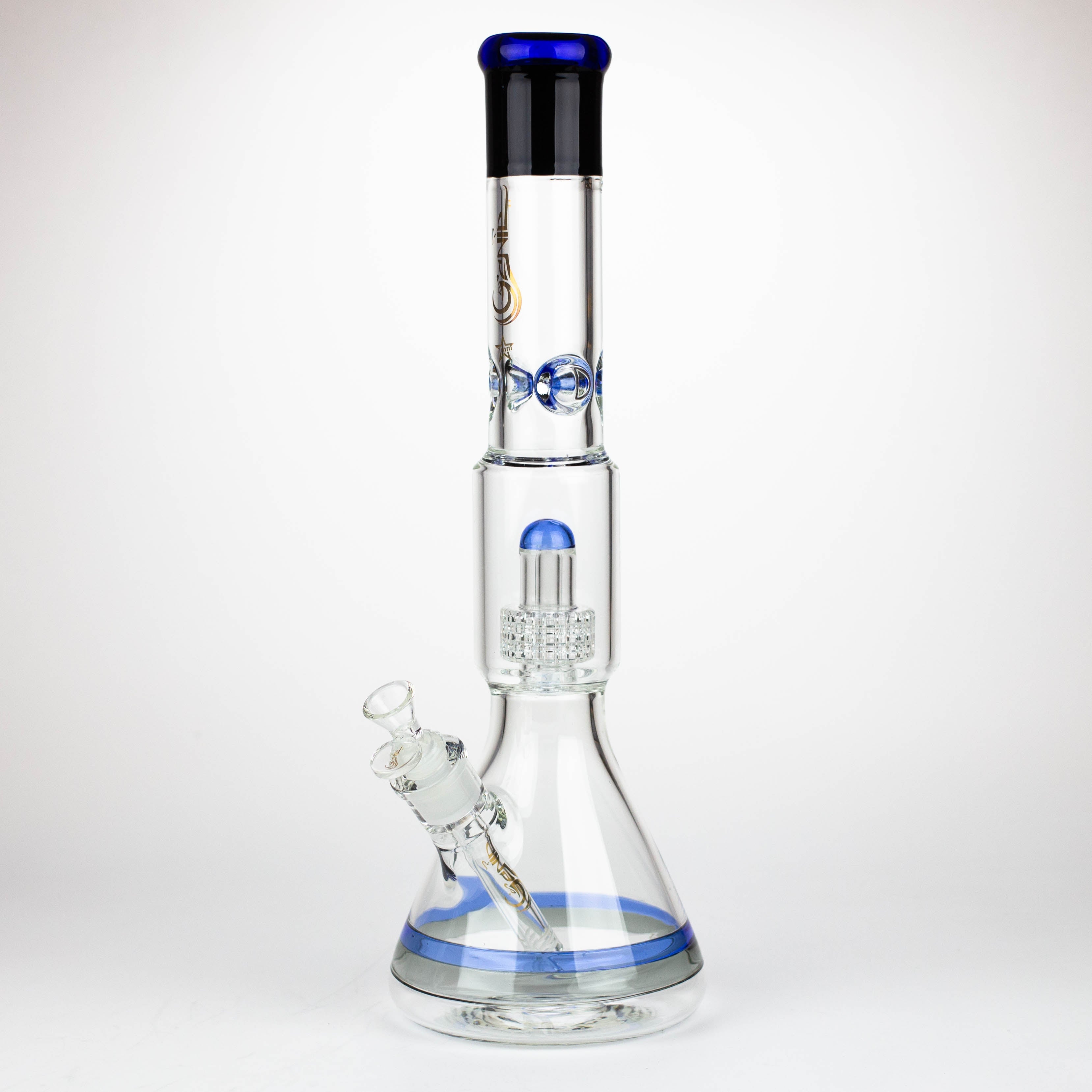 GENIE | 17" shower head percolator 7 mm glass water bong [GB20011]