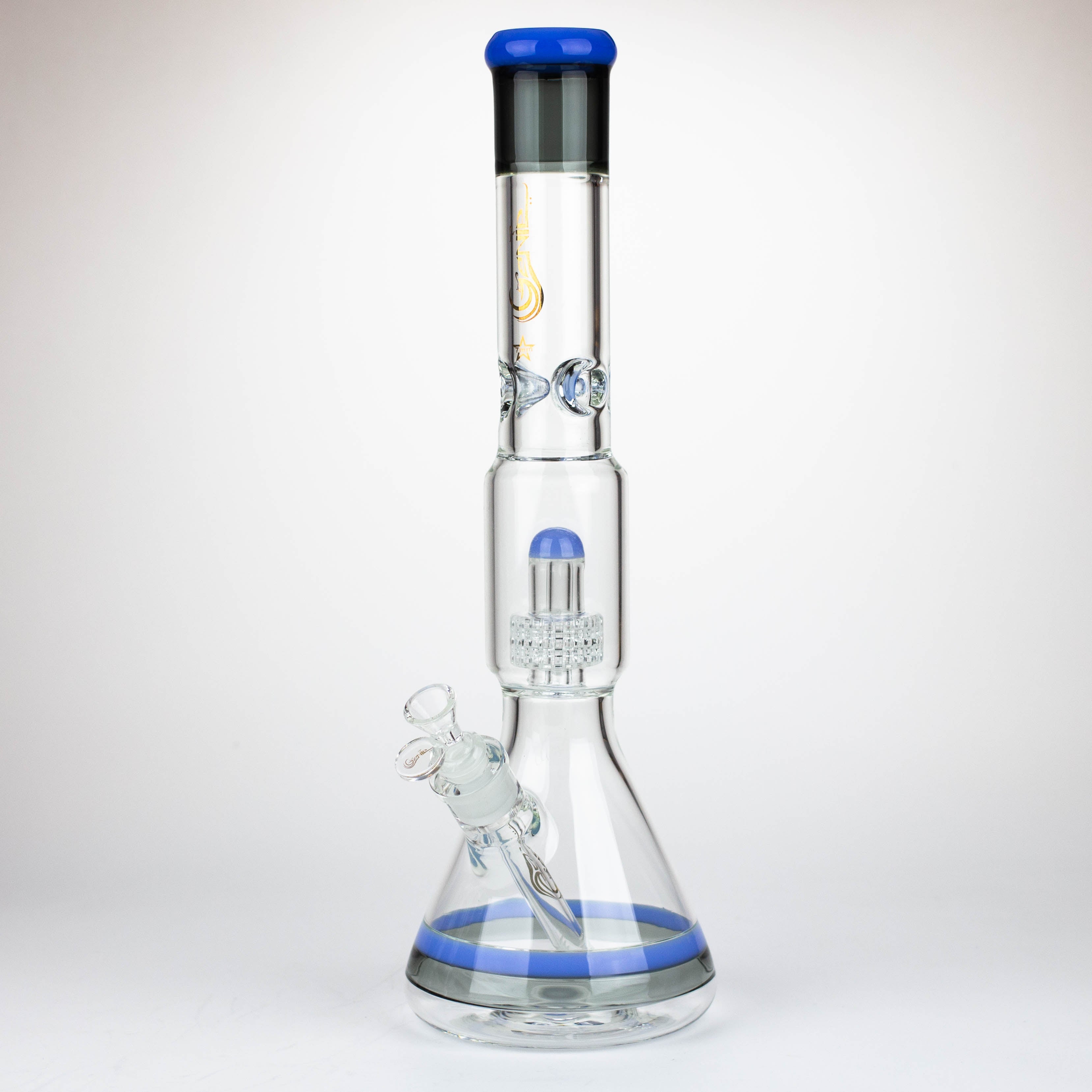 GENIE | 17" shower head percolator 7 mm glass water bong [GB20011]