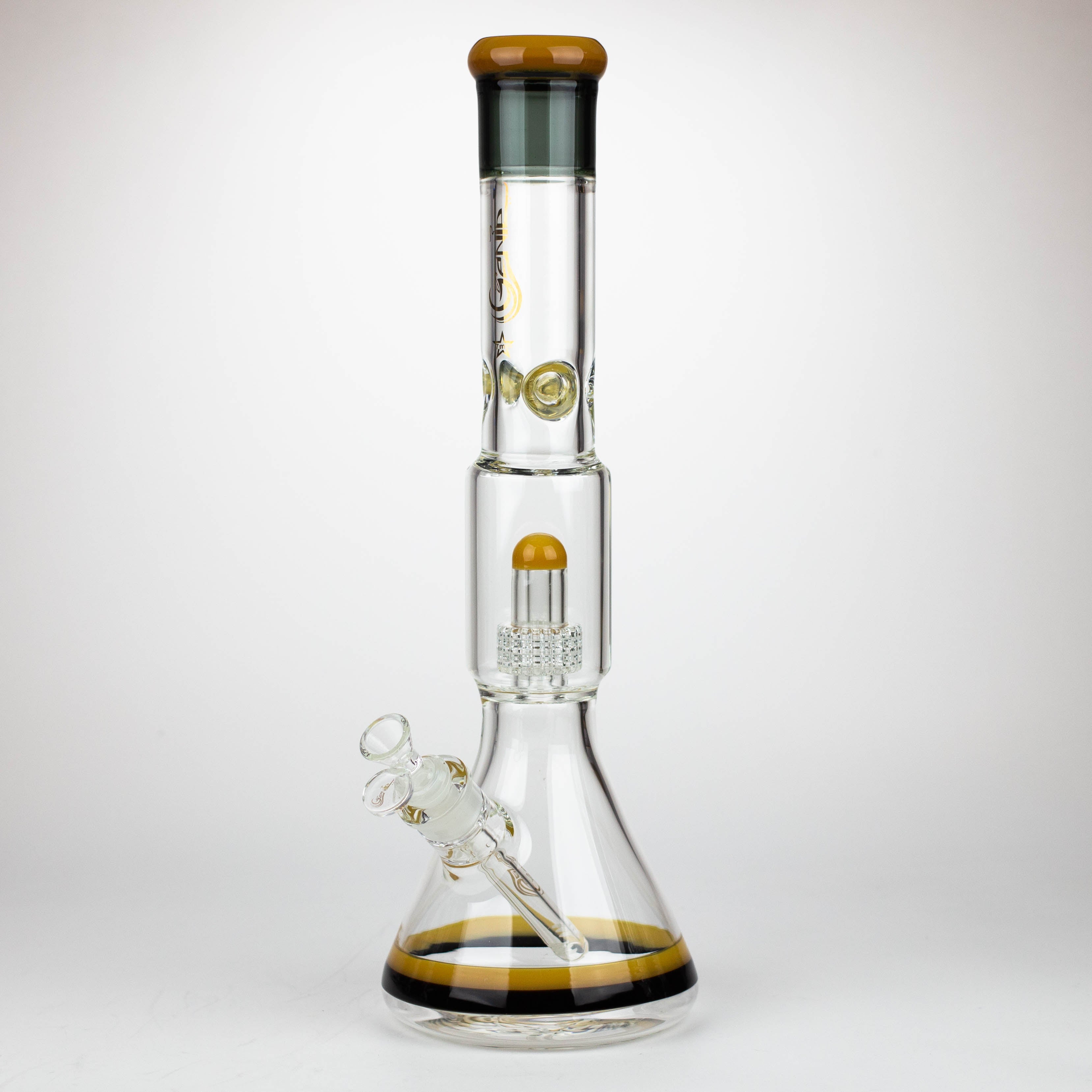 GENIE | 17" shower head percolator 7 mm glass water bong [GB20011]