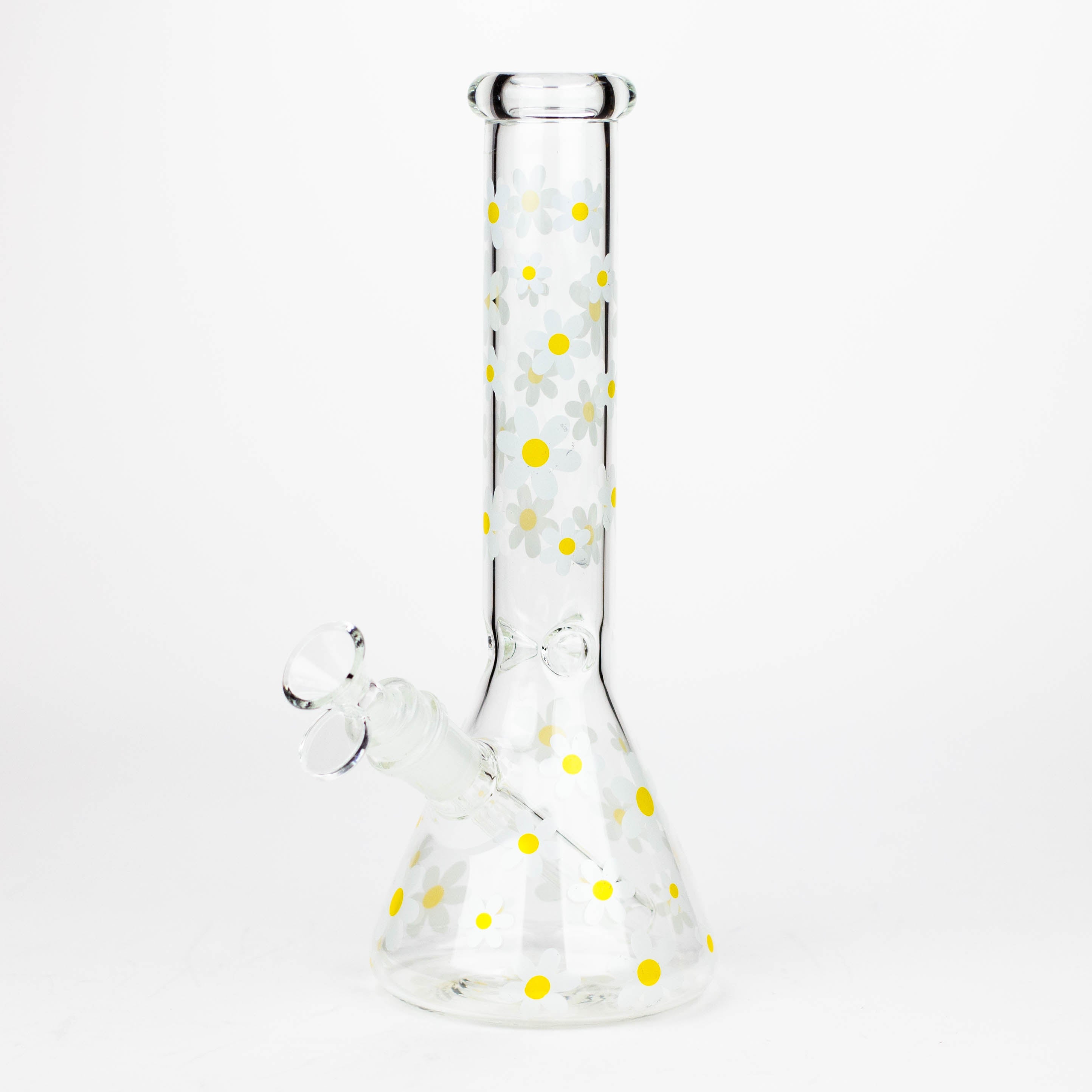 Z10" Glass Bong With Daisy Design [BH1063]