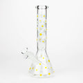 Z10" Glass Bong With Daisy Design [BH1063]