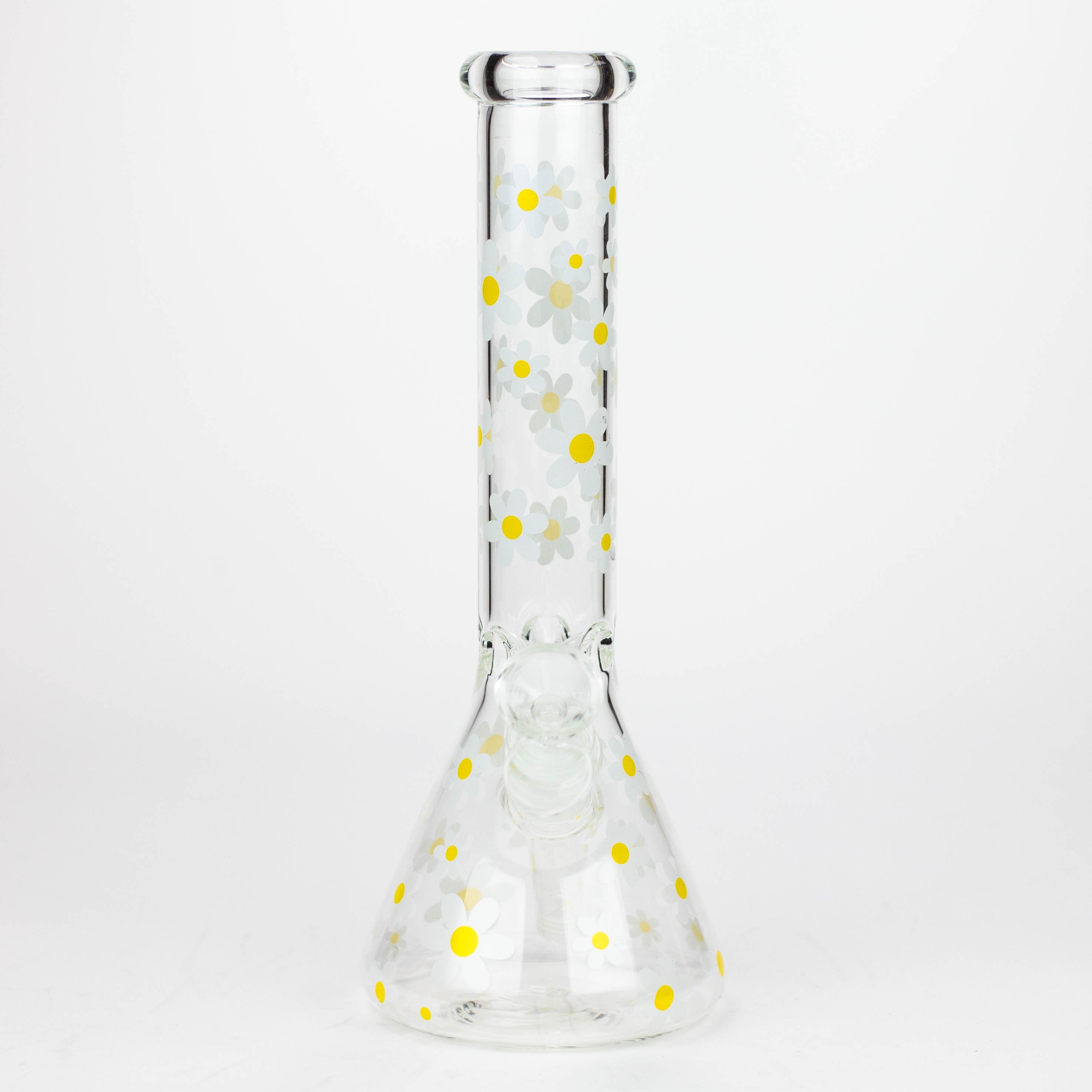 Z10" Glass Bong With Daisy Design [BH1063]