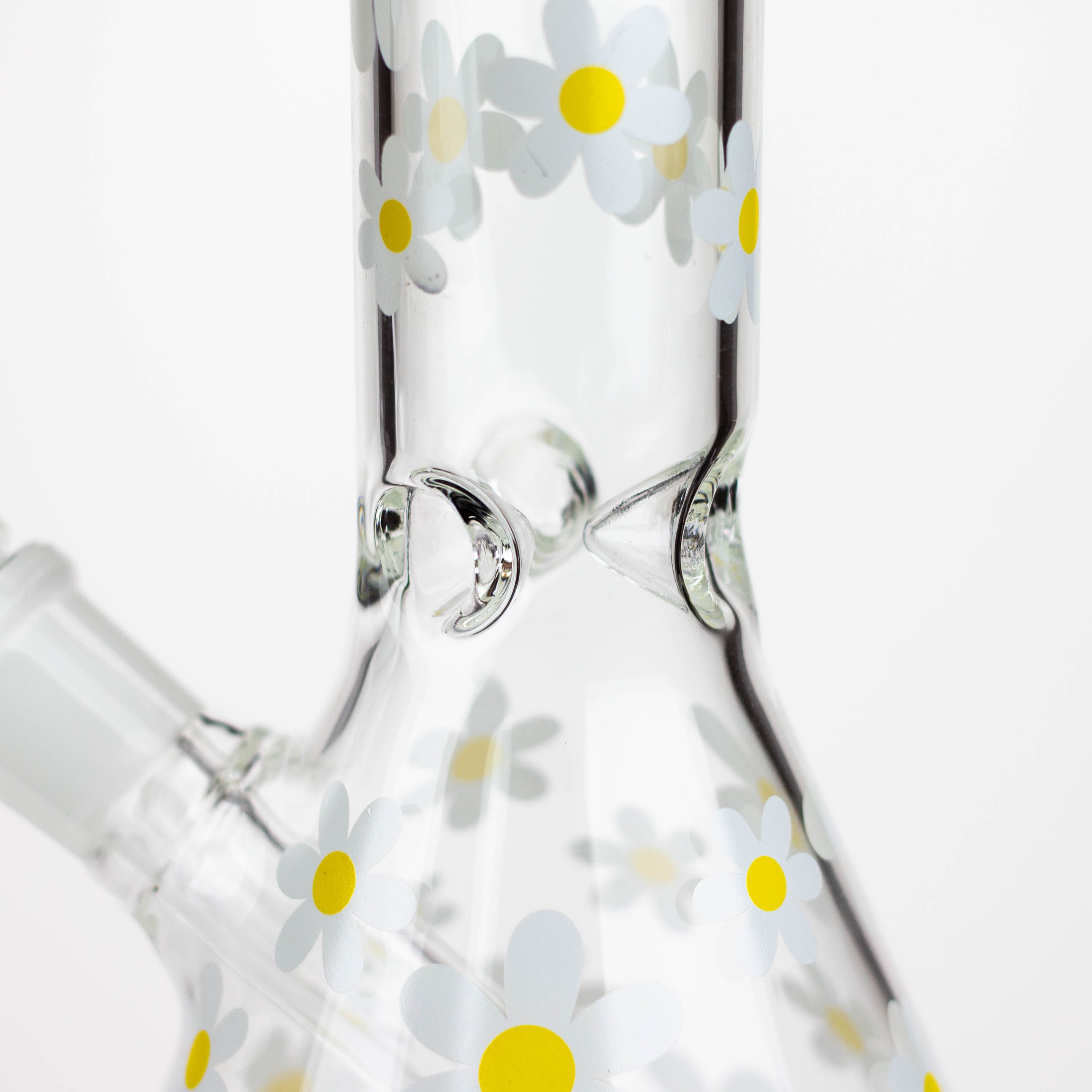 Z10" Glass Bong With Daisy Design [BH1063]