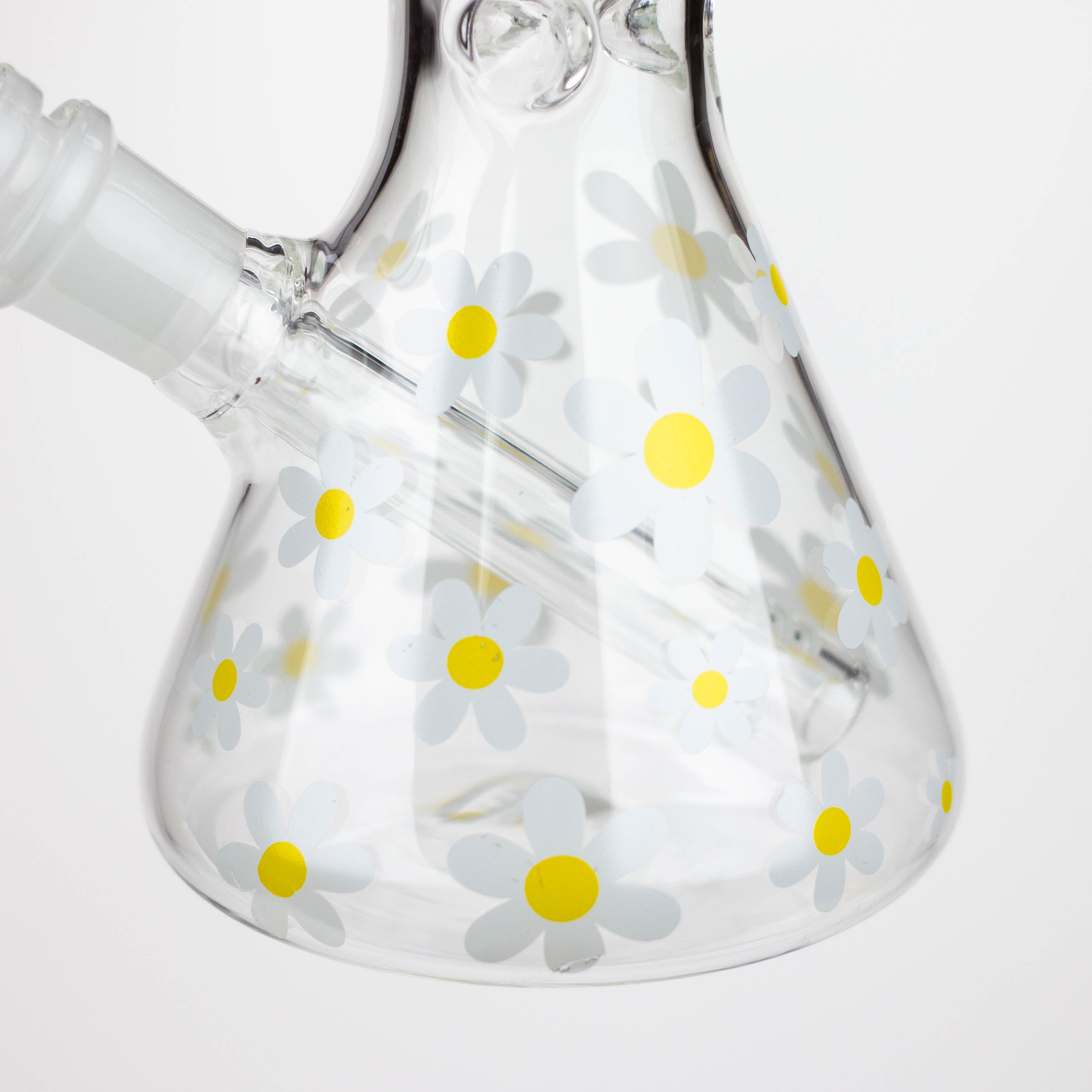 Z10" Glass Bong With Daisy Design [BH1063]